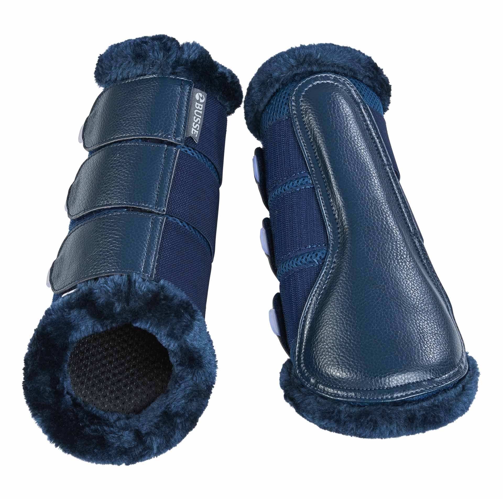 Guêtres BUSSE BREEZY-PLUSH, protection respirante pour cheval, M bleu marine