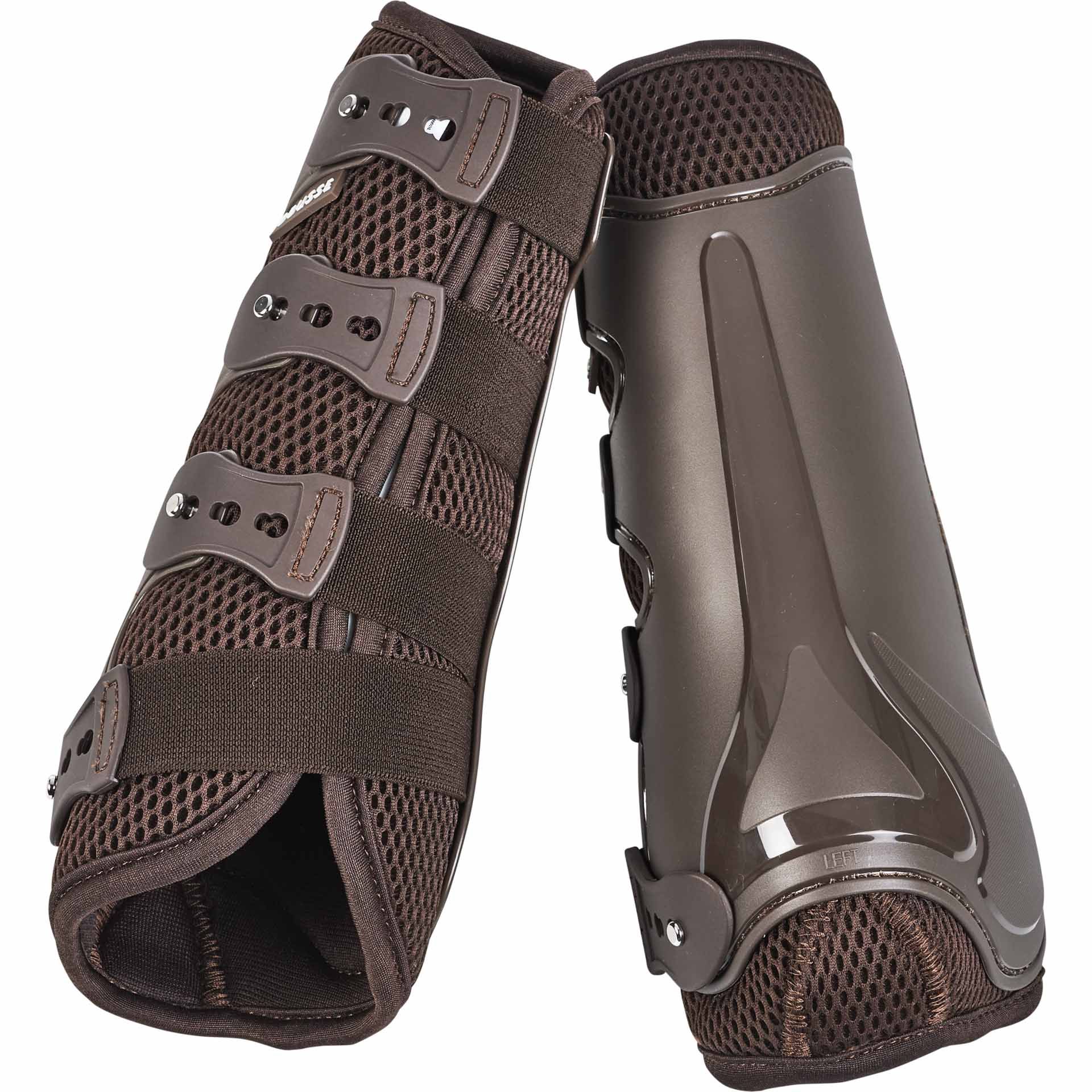 BUSSE Dressurgamaschen DRESSAGE-PRO-MESH, Hartschale mit 3D AIR DRY, braun, M