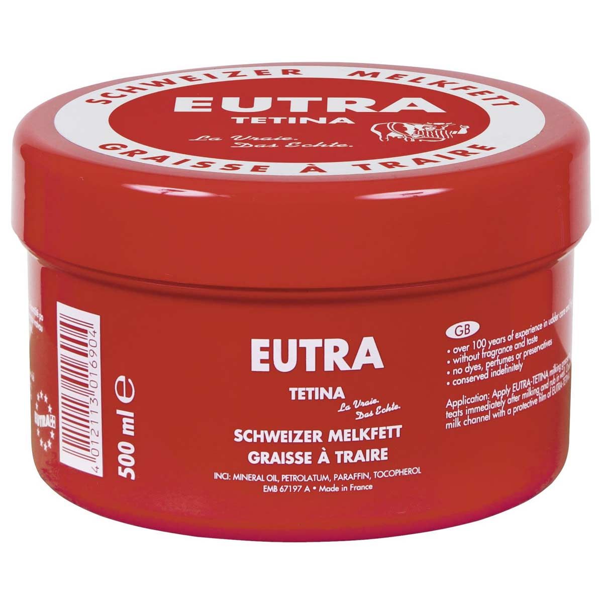 Eutra Tetina fejőzsír – svájci tőgy- és bimbóápoló termék, 500 ml