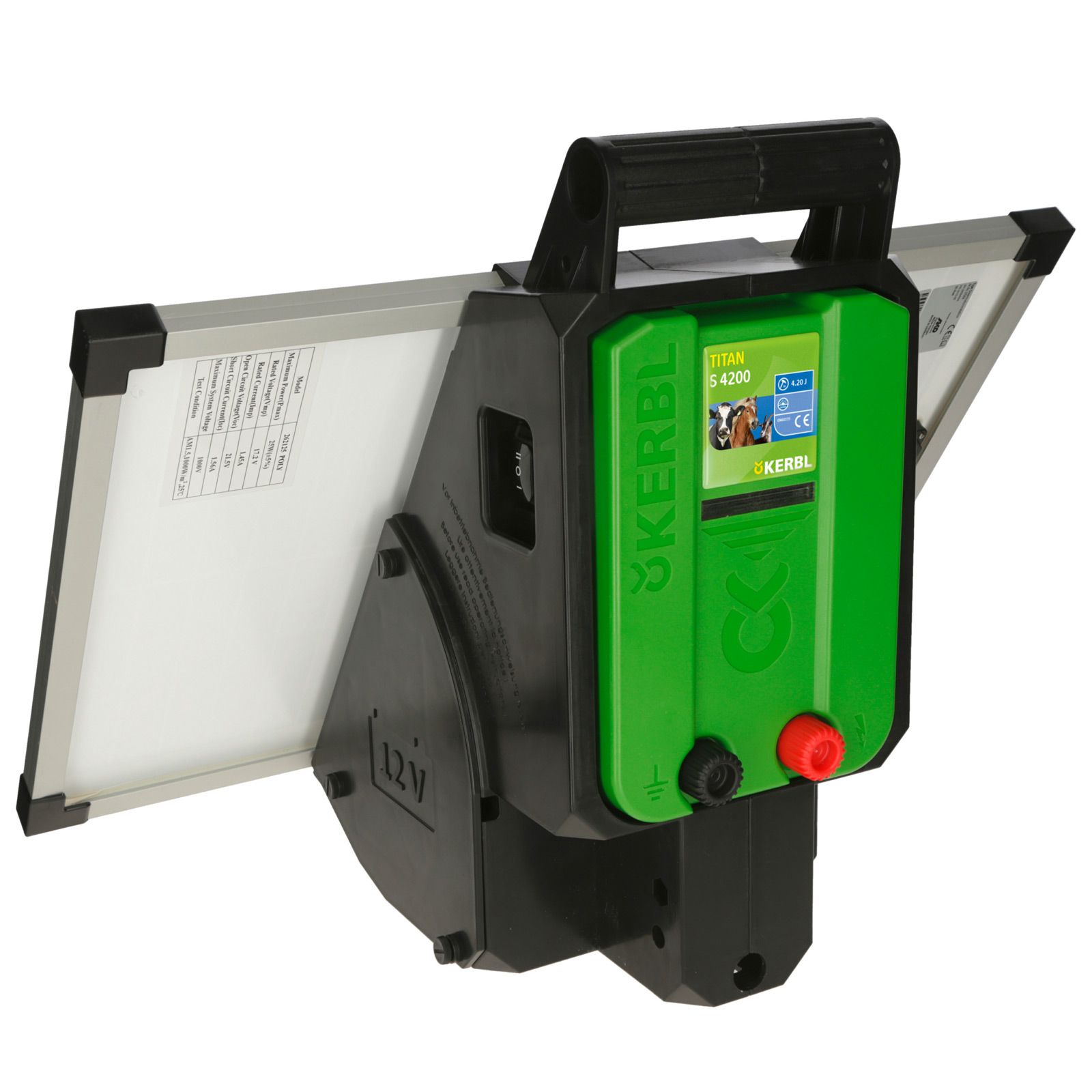 Kerbl TITAN S 4200 napelemes villanypásztor készülék, 12V, 4,2 Joule