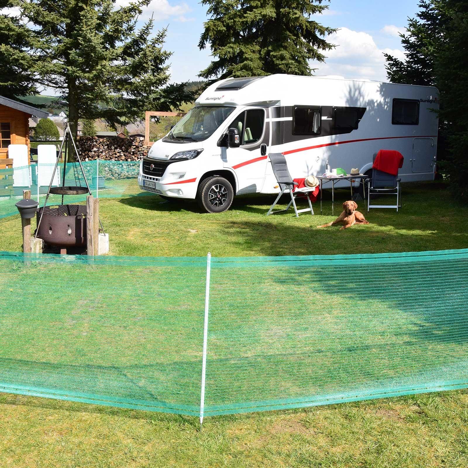 Gard de delimitare Universal 80 cm x 20 m, în utilizare