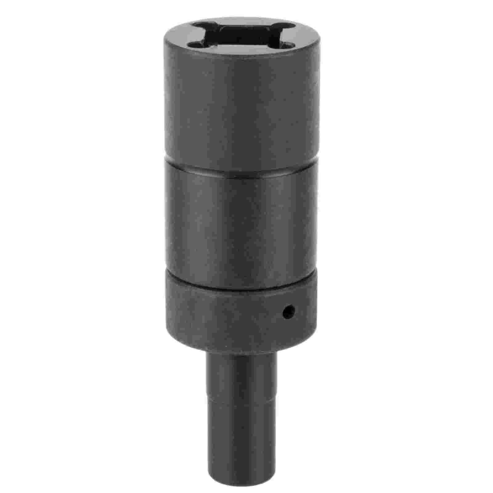 Utensile in metallo nero con innesto esagonale e gambo tondo