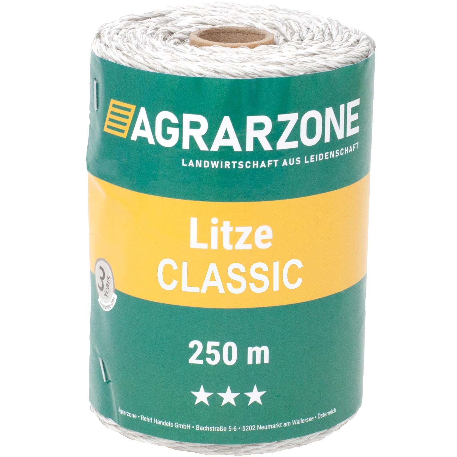 Fil pour clôture électrique Agrarzone CLASSIC 6x0,20 acier inox, blanc
