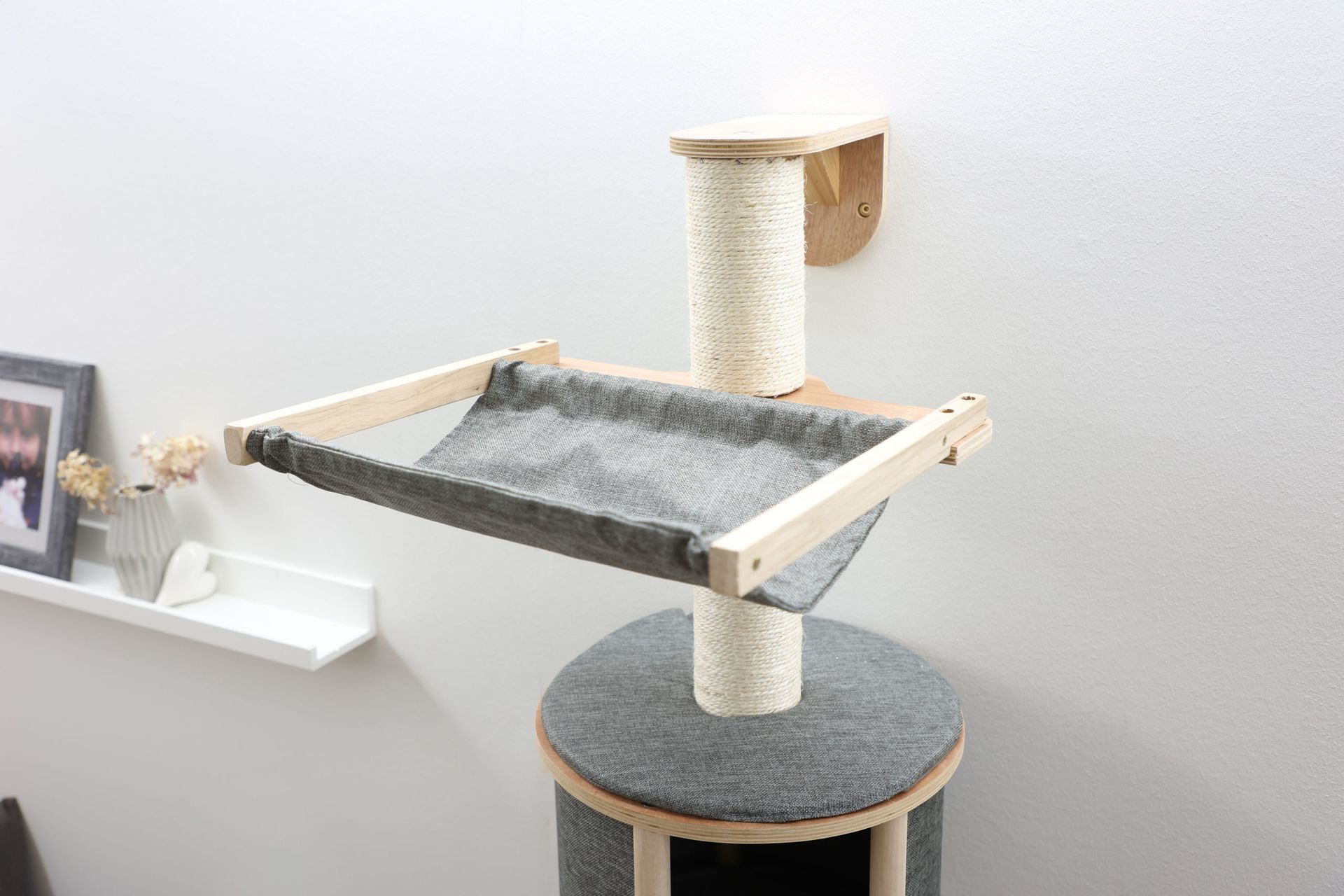 Kerbl Arbore de zgâriat de perete Dolomit Tofana, 168 cm, gri, detaliu, suport