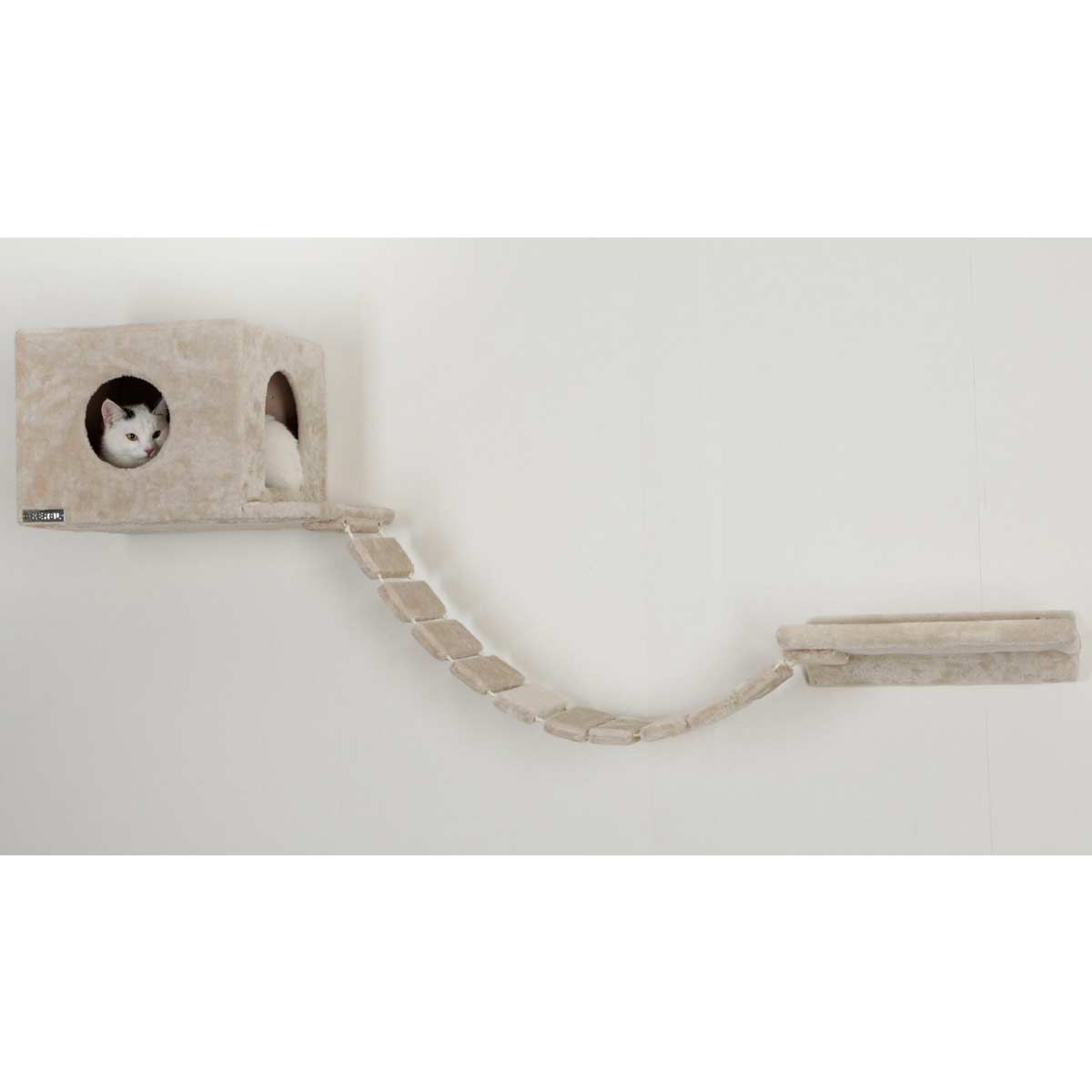 Kerbl Everest Kletterwand für Katzen, 9-teilig, mit Höhle, Vorderansicht