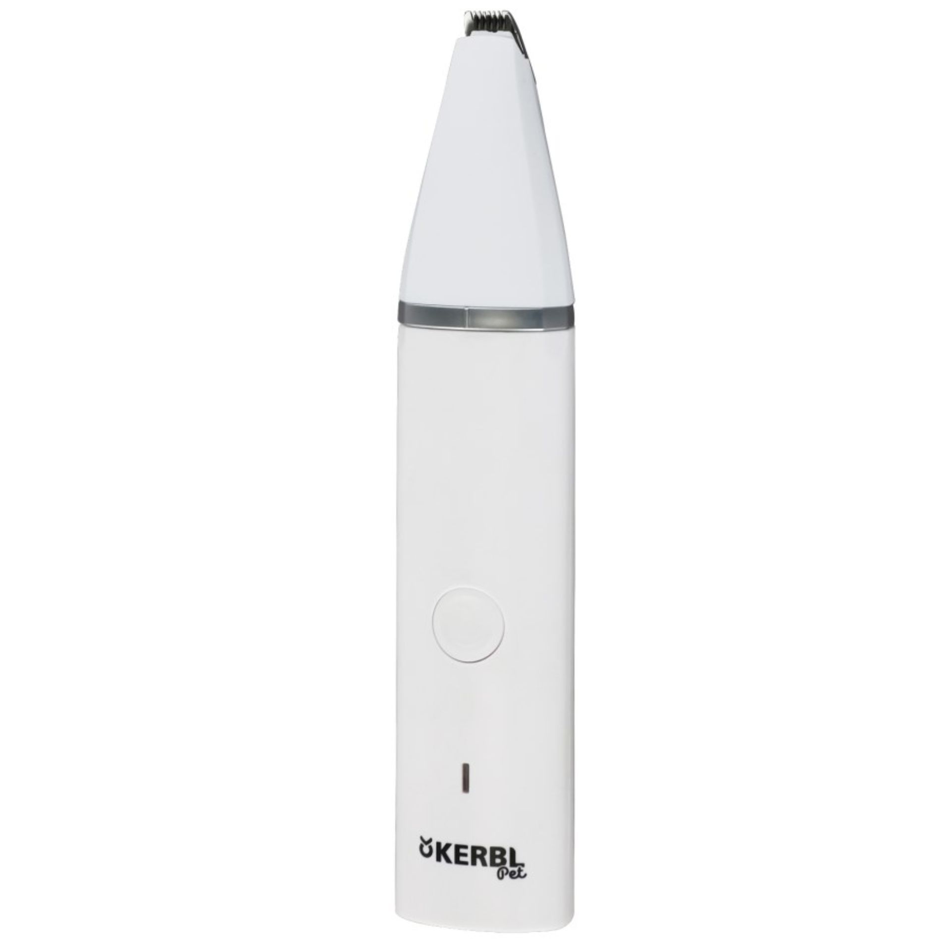 Kerbl Batteridriven multitrimmer 4in1, sladdlös klotrimmer, vit, sidovy