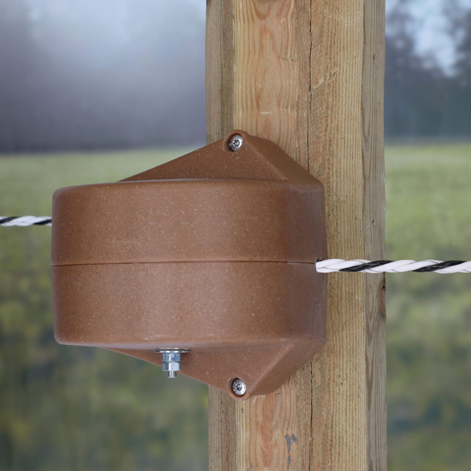AKO Flexigate Premium Electric Gate Set 6 m green, sustainable bio-plastic housing, detail view, insulator