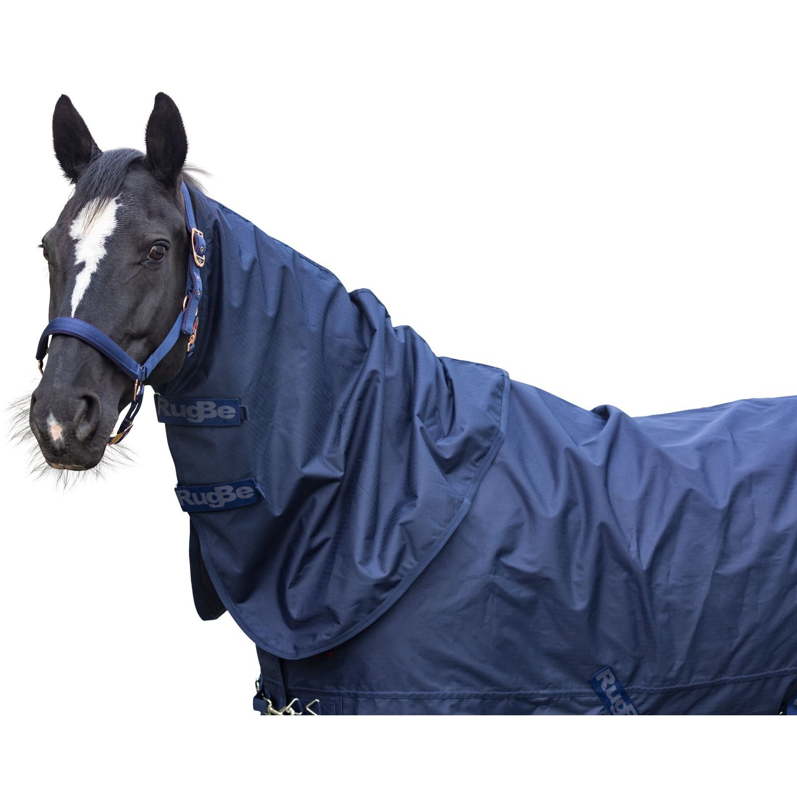 Covalliero couvre-cou cheval RugBe Zero, non doublé, imperméable, dark navy, L