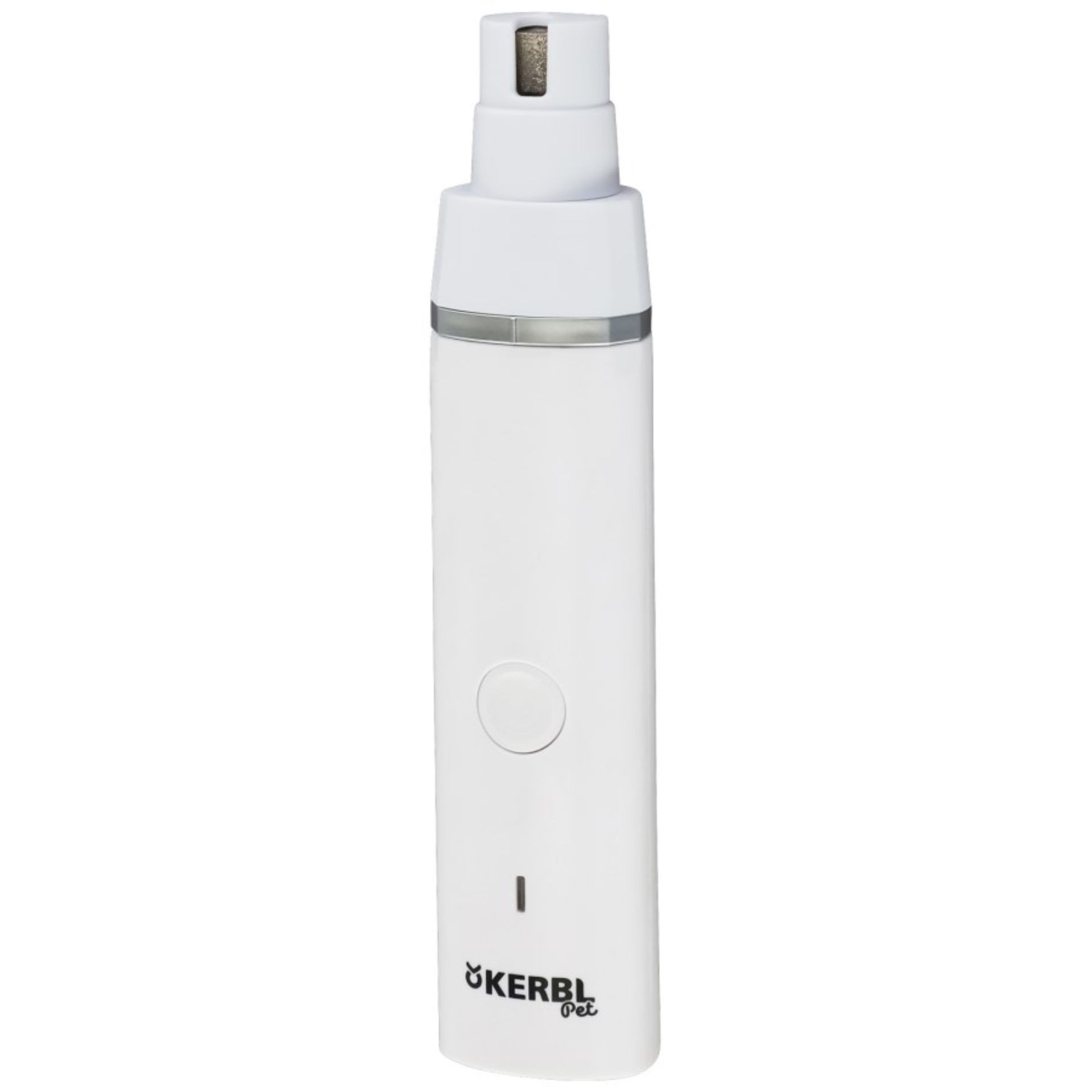 Kerbl Tondeuse multifonction 4en1 sur batterie, coupe-griffes sans fil, blanc, vue de face