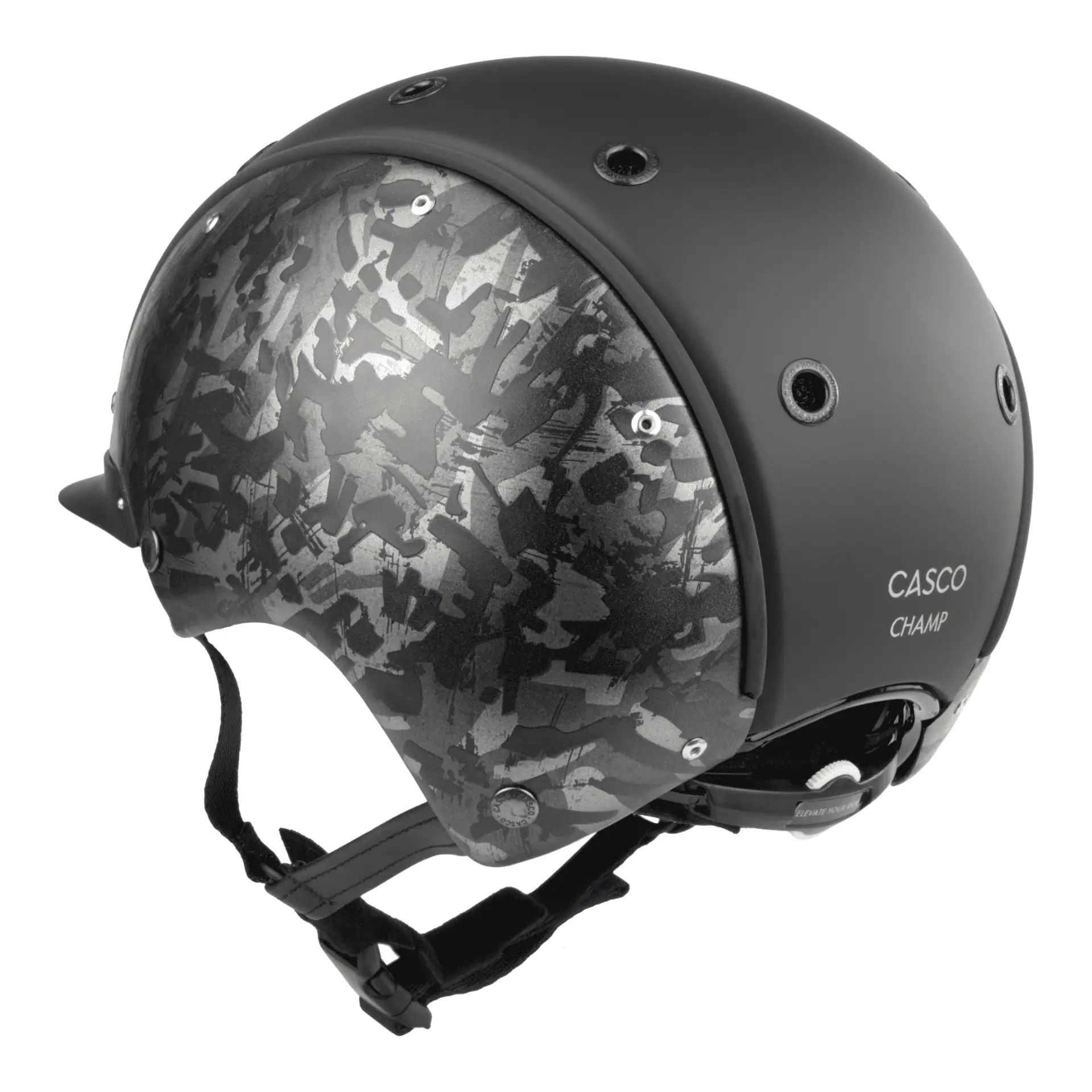 Casque d'équitation Casco Champ Precision avec boîte de rangement, forged noir, 52-56