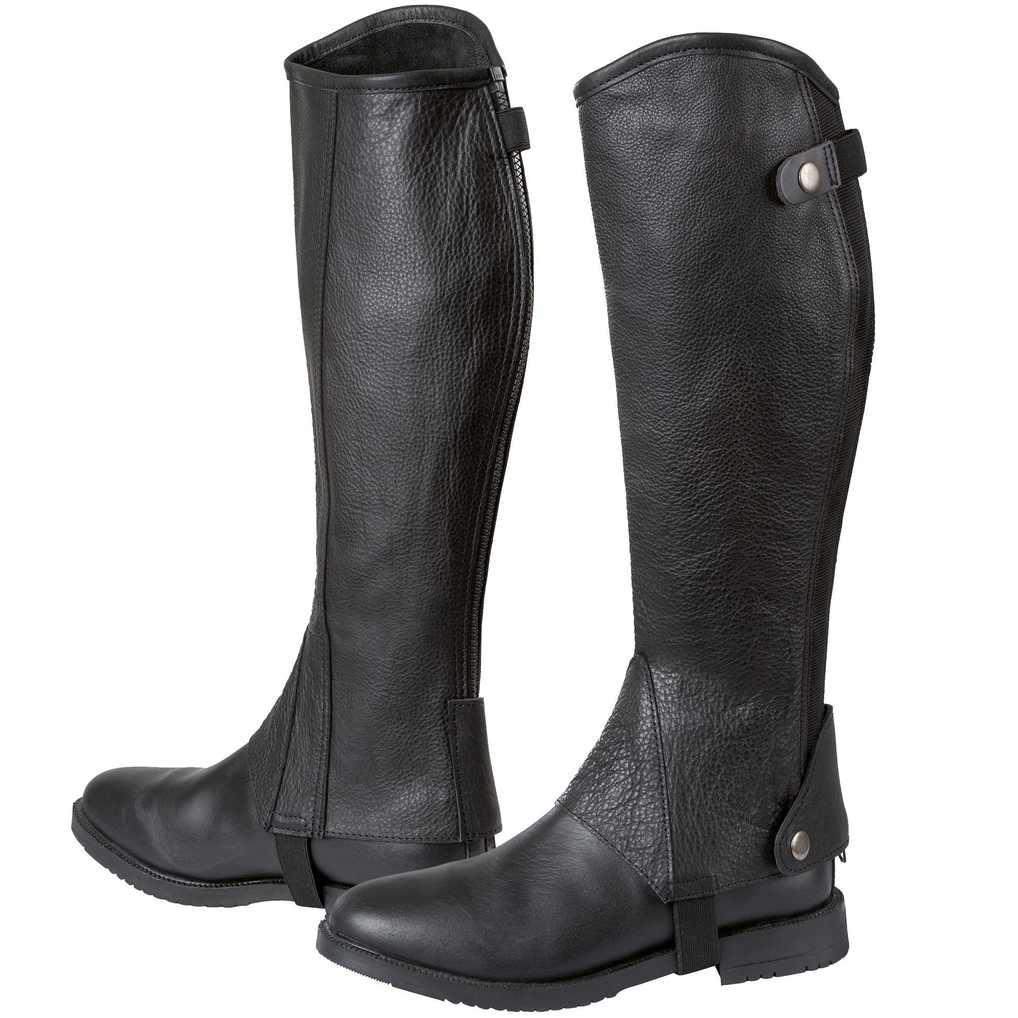 Covalliero Stiefelschaft Elasto Leder, Minichaps schwarz, Größe S