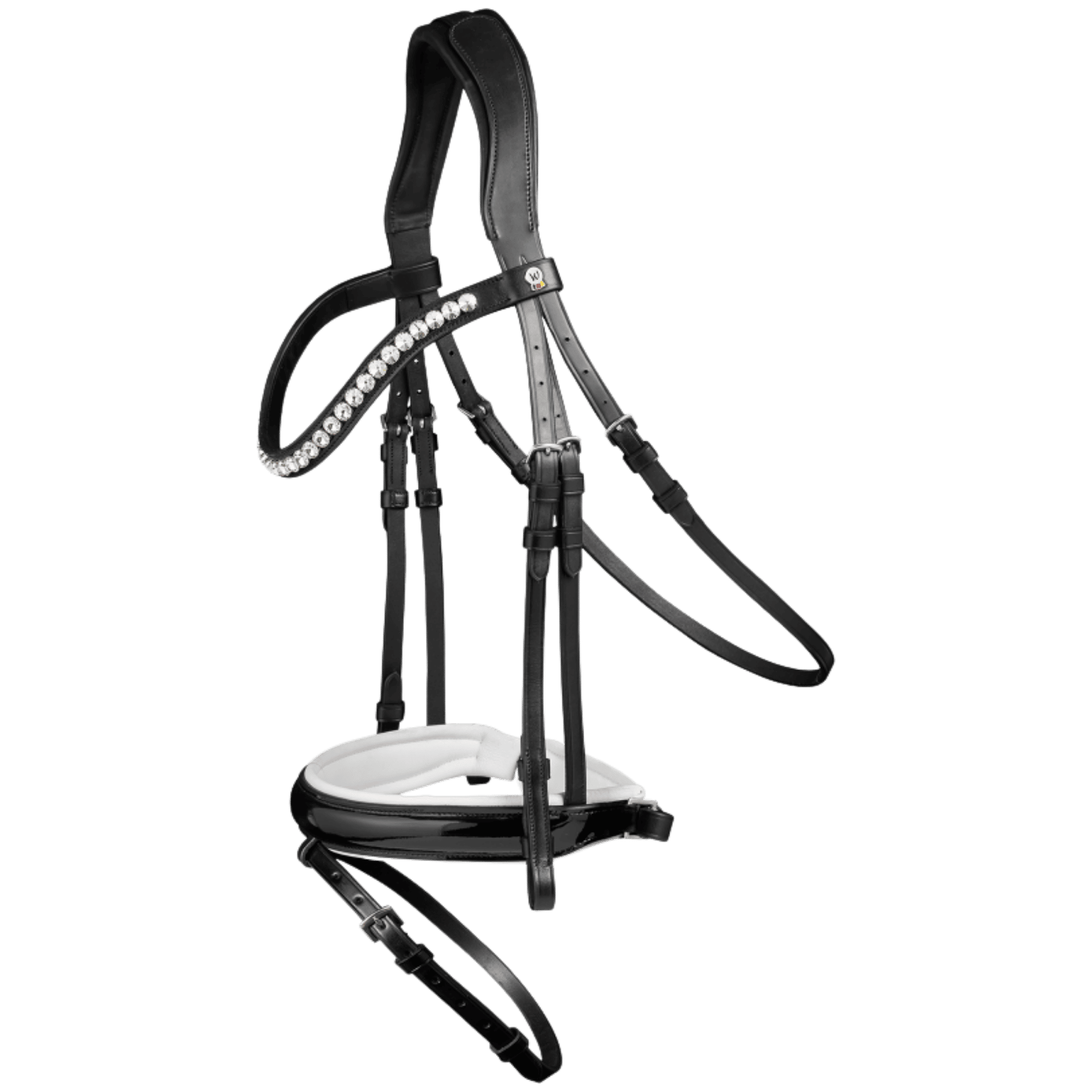 horse tack, bridle, rhinestone, black leather, headstall