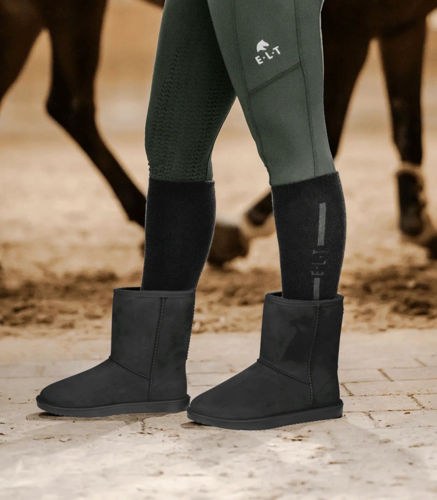 ELT Bootie Rainless Velours Winterschuh, wasserdicht & warm gefüttert, Schwarz 37