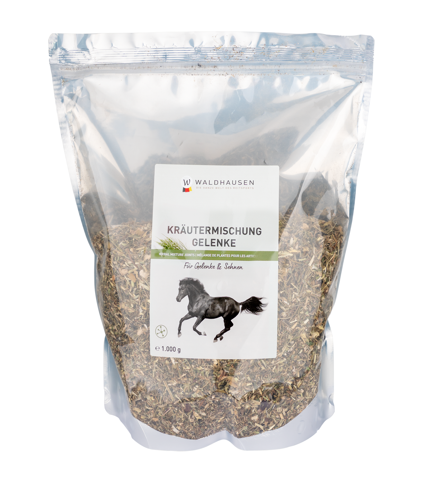 Waldhausen Kräutermischung für Gelenke, für Pferde, 1 kg Beutel, Verpackung