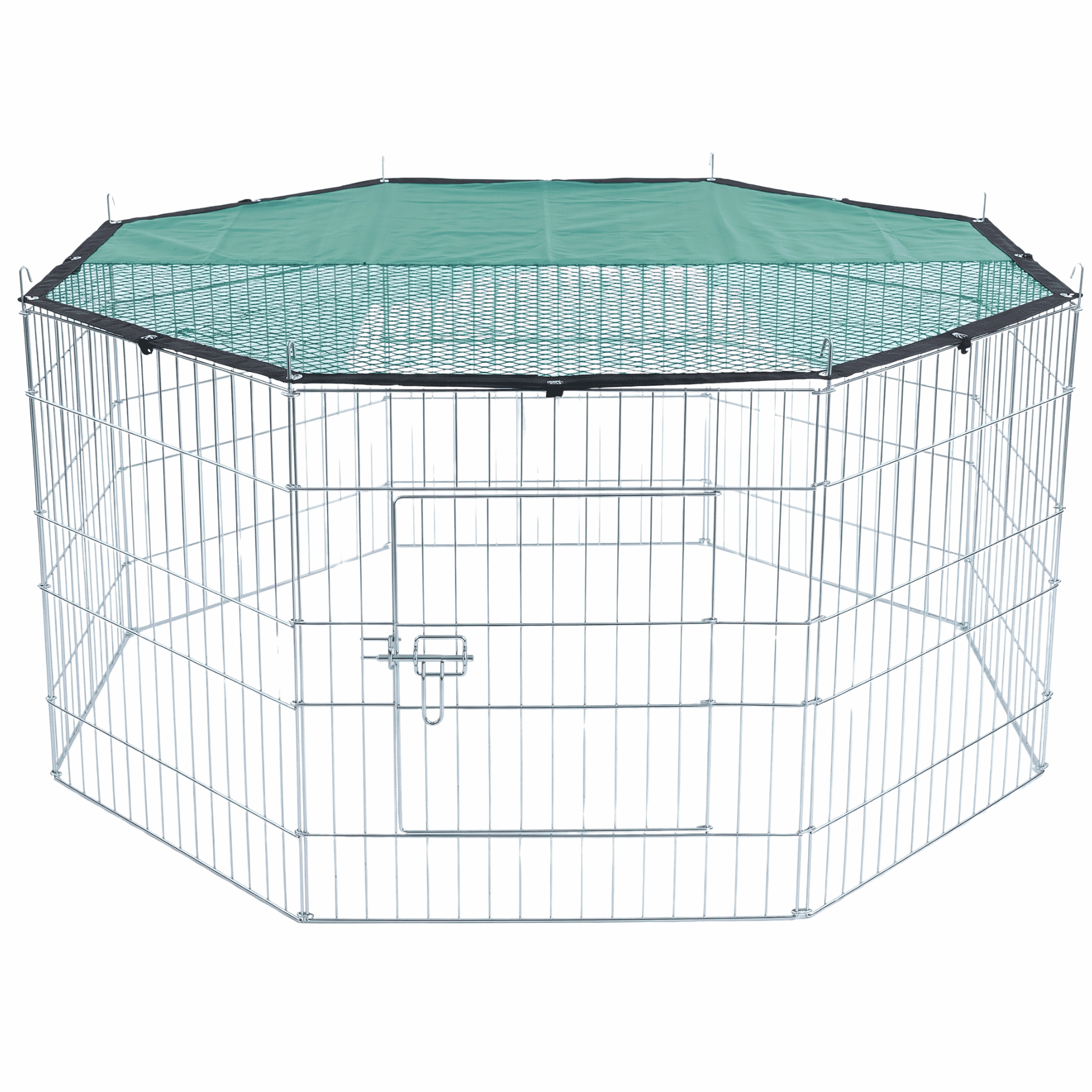 Agrarzone Rabbit Run Octagonal Galvanised with Cover Net, 143x57 cm