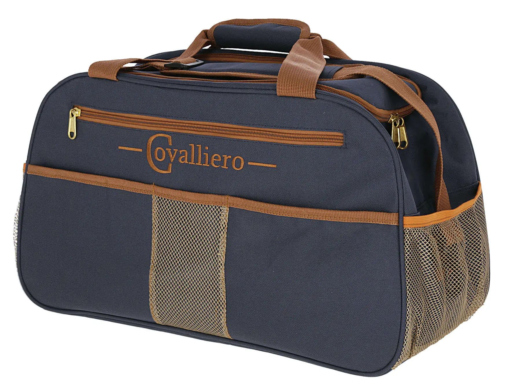 Covalliero Sac de pansage Milano cheval, marine/camel