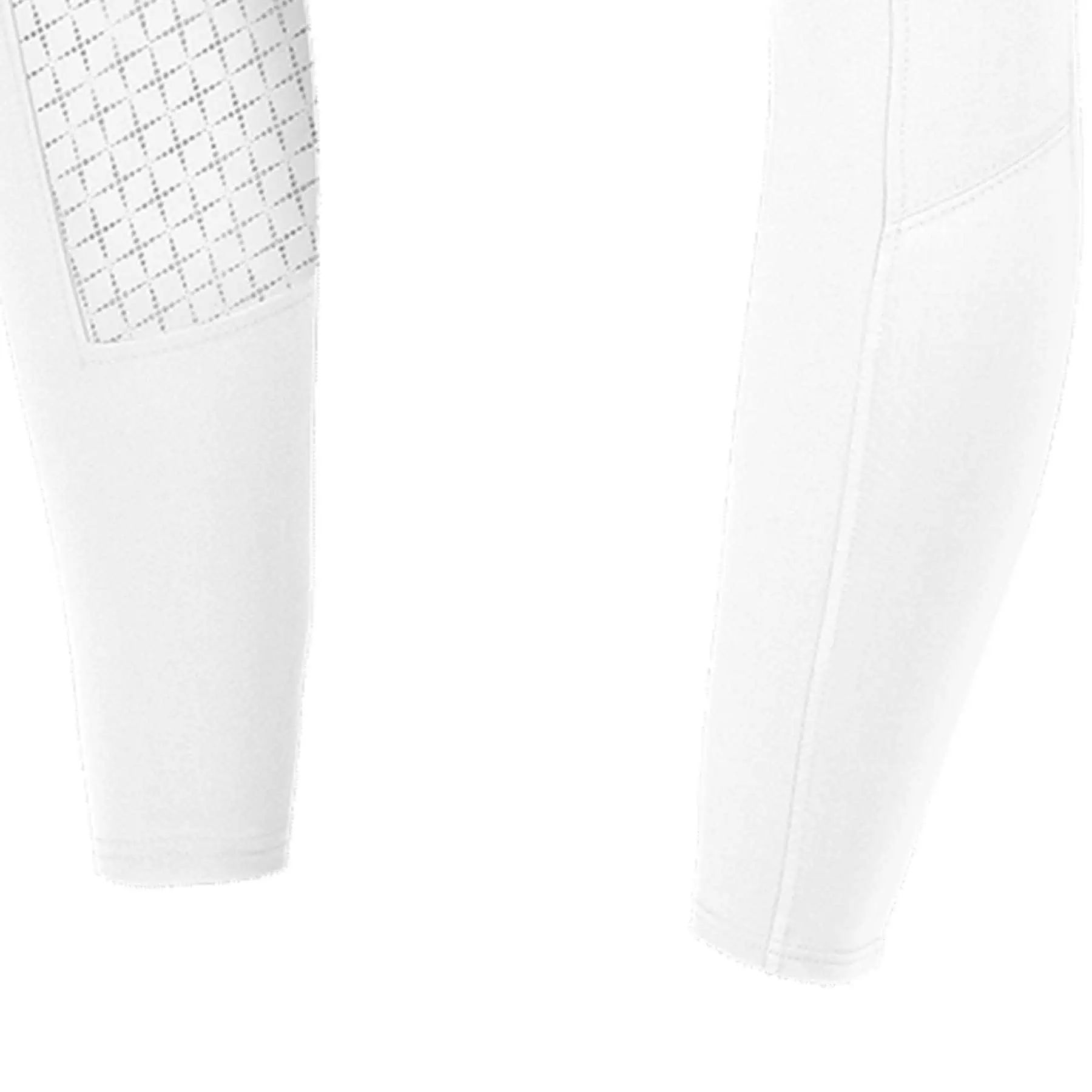 Pantalon d'équitation ELT Micro Sport en silicone, fond intégral, blanc, 164
