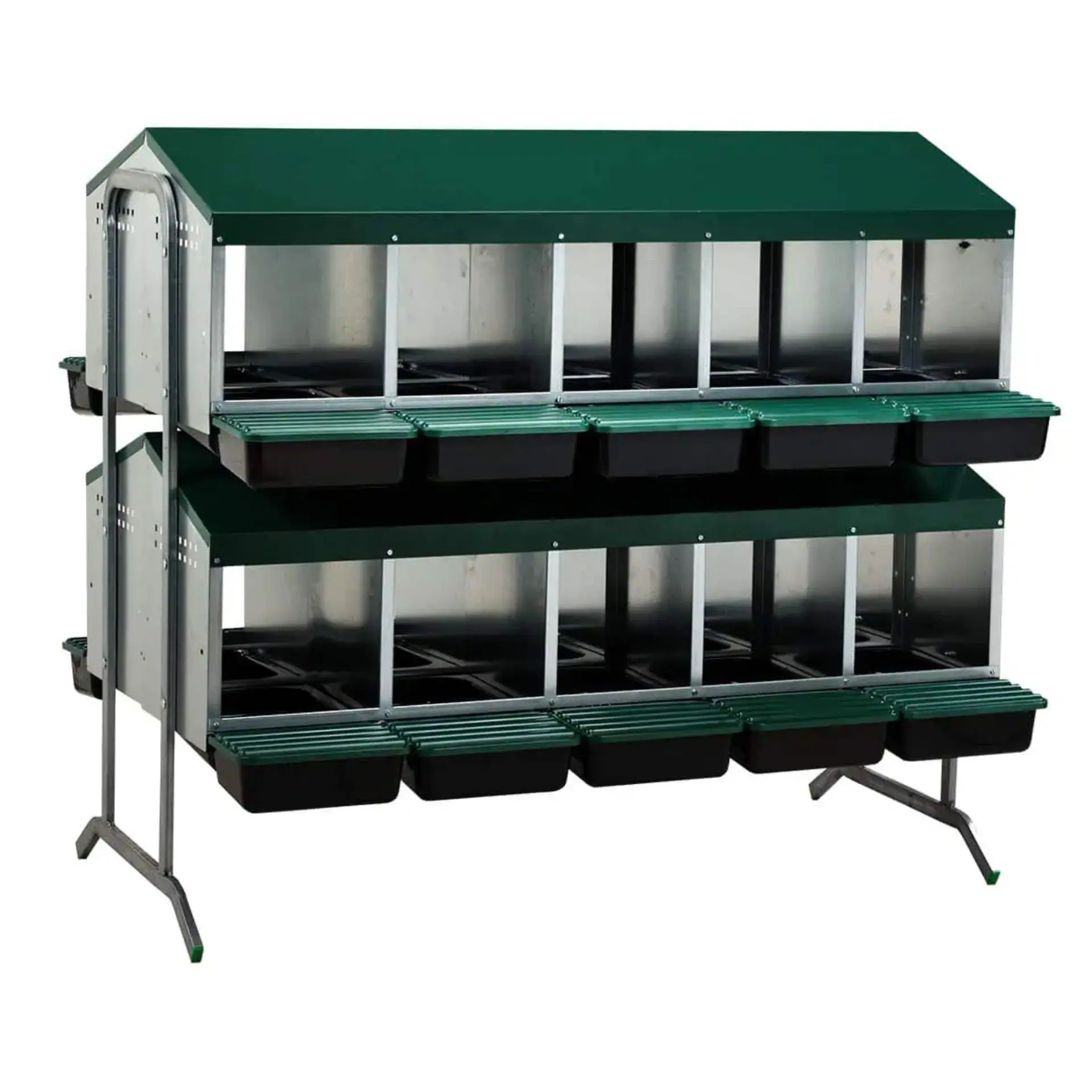Agrarzone Stacked Laying Nest 20 Compartments Metal with Double Stand 2 faces