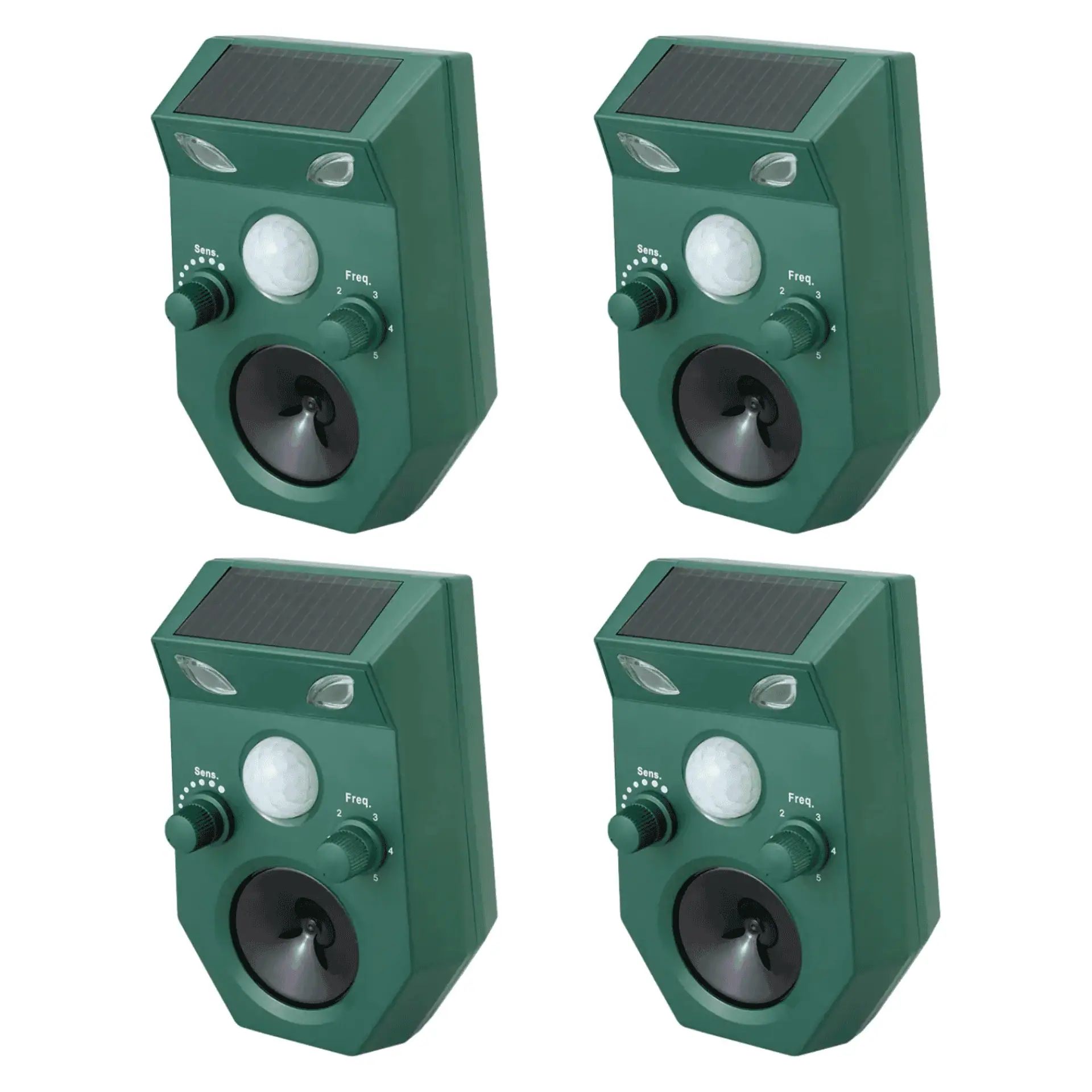 Répulsif ultrasonique Agrarzone pour animaux sauvages avec panneau solaire (4 pièces)