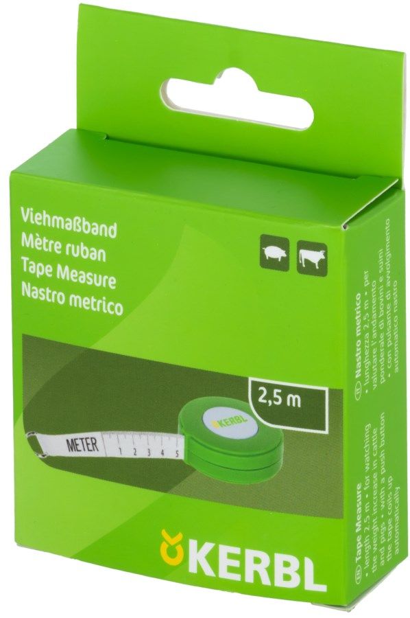 Kerbl Måttband för viktberäkning av nötkreatur och svin, 250 cm, förpackning