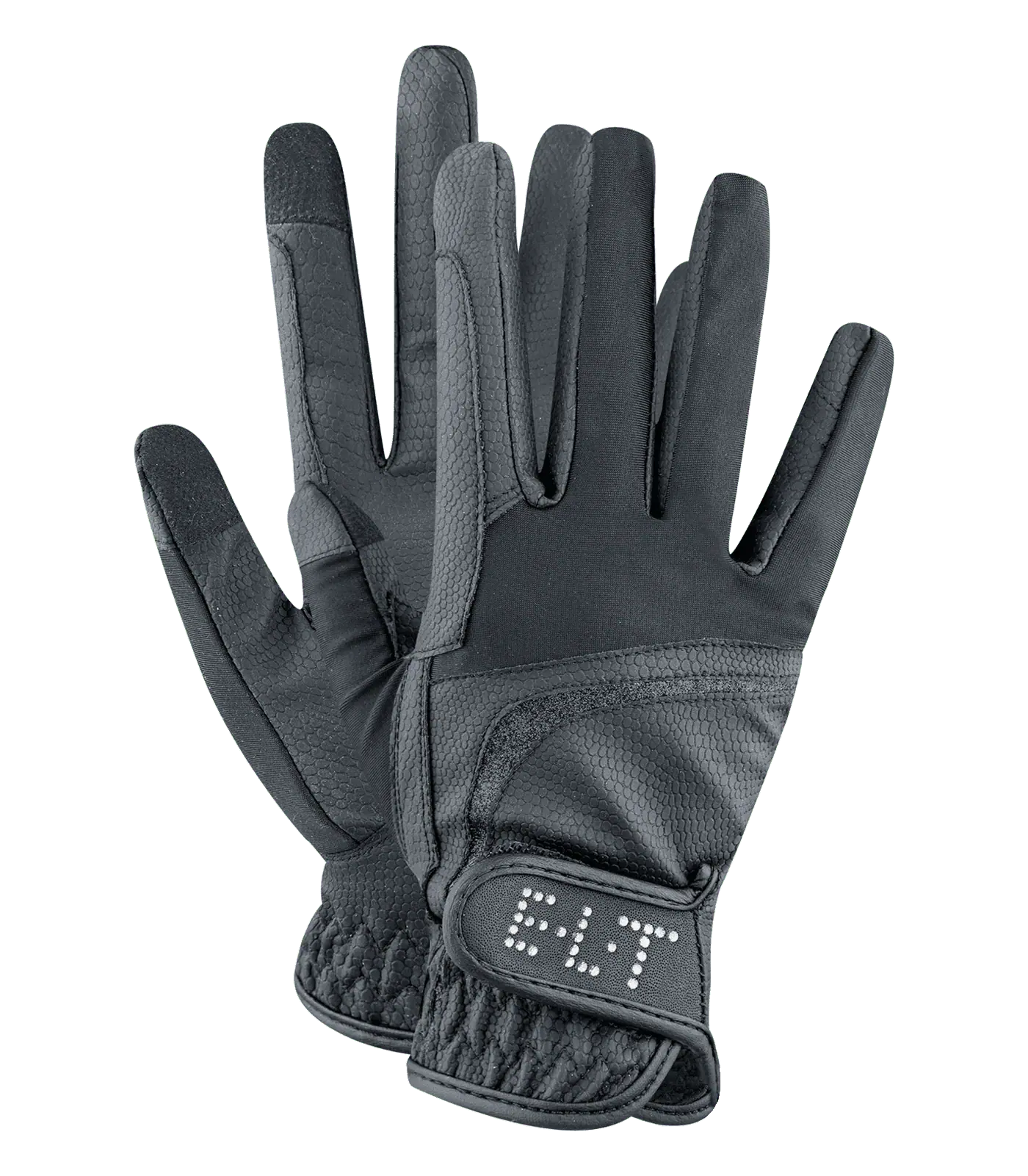 Gants d'équitation ELT Noelle, design pailleté et compatible écran tactile, noir XS