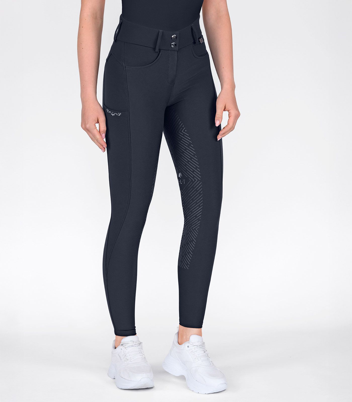 ELT Comfort Ride Glam ridbyxor dam med helsilikon, djupblå 34