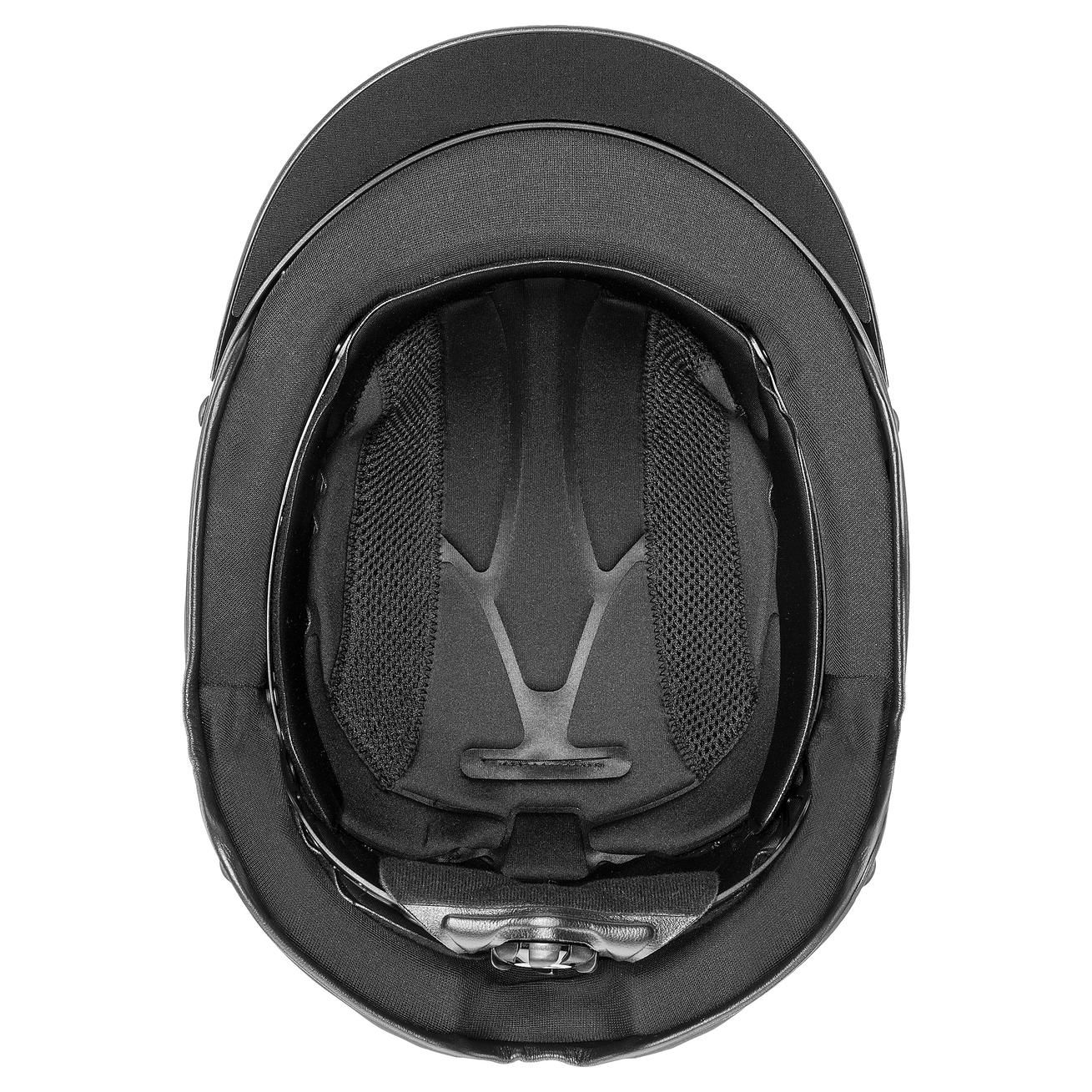 casque d'équitation uvex perfexxion III chrome, noir mat, vue intérieure