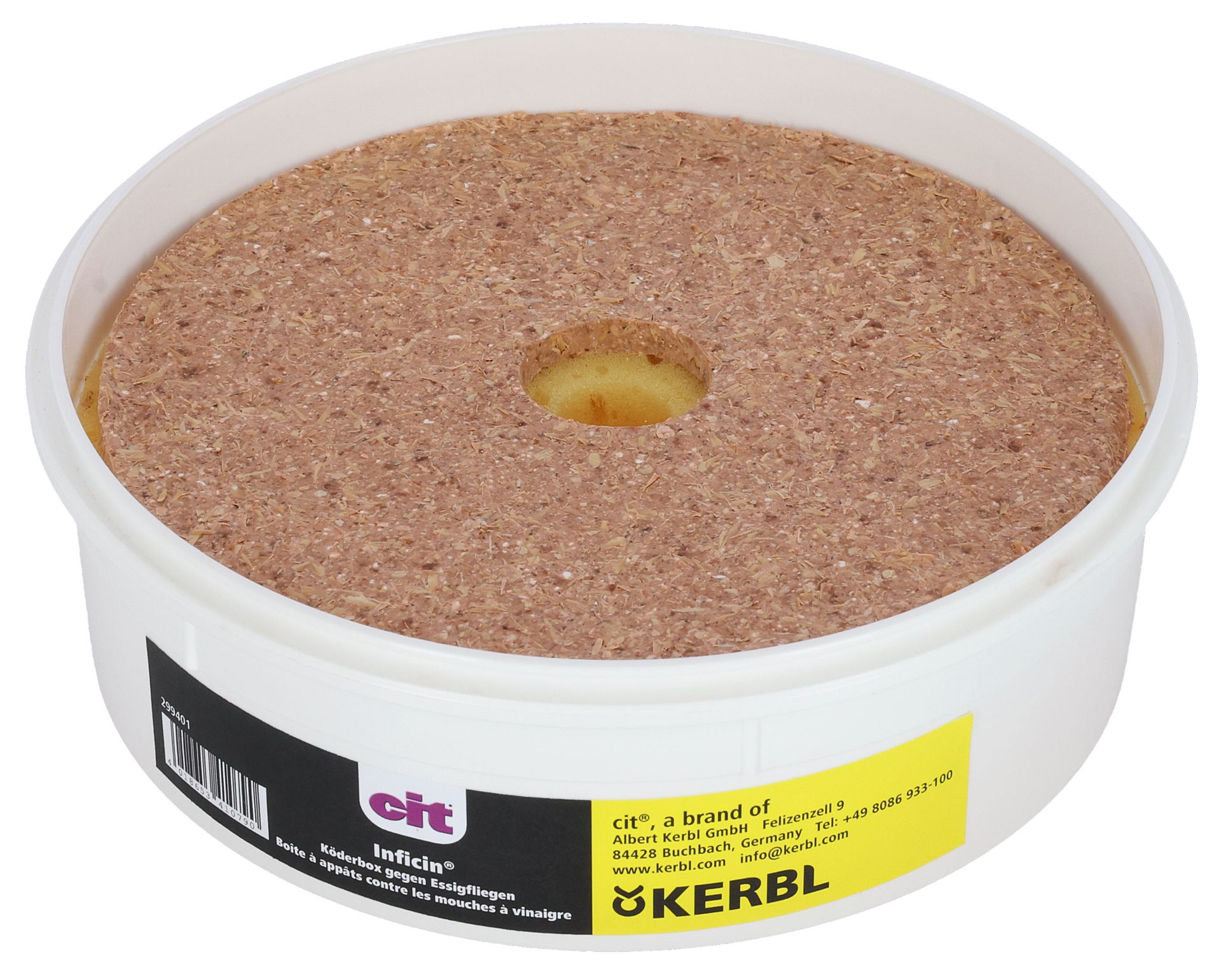 Cit Inficin Capcană cu momeală împotriva musculițelor de oțet, 180 g, vedere de sus