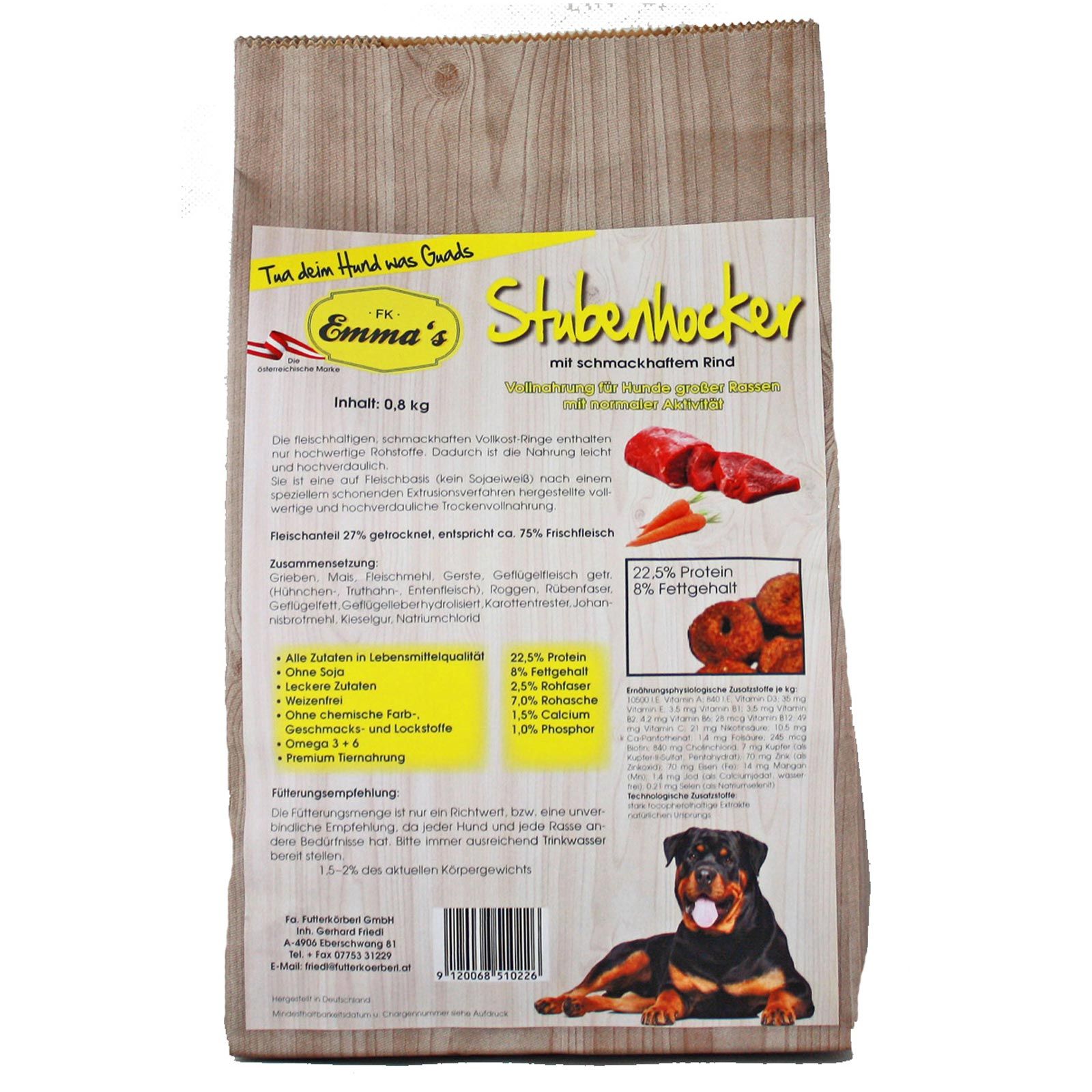 Emmas Hundfoder couch potato torrfoder 0,8 kg