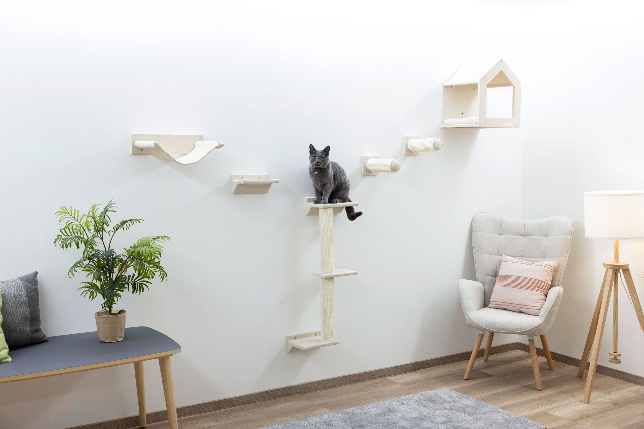 Kerbl Katzen-Kletterwand Monte Falco 10-teilig, beige