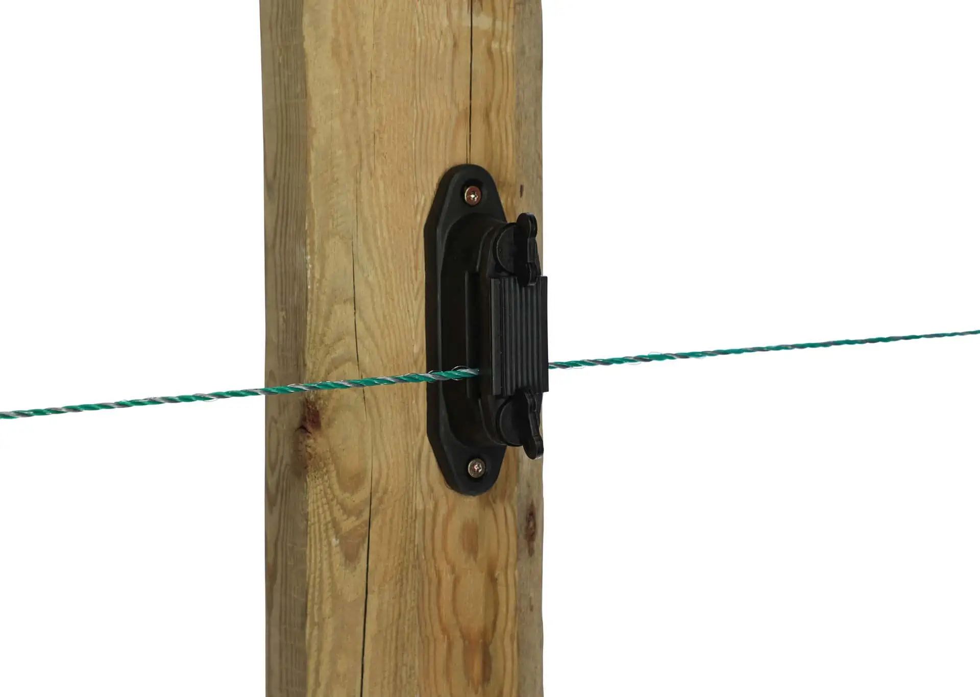 AKO Eckisolator, Streckenisolator Profi für 4cm-Band, 10 Stück, im Einsatz