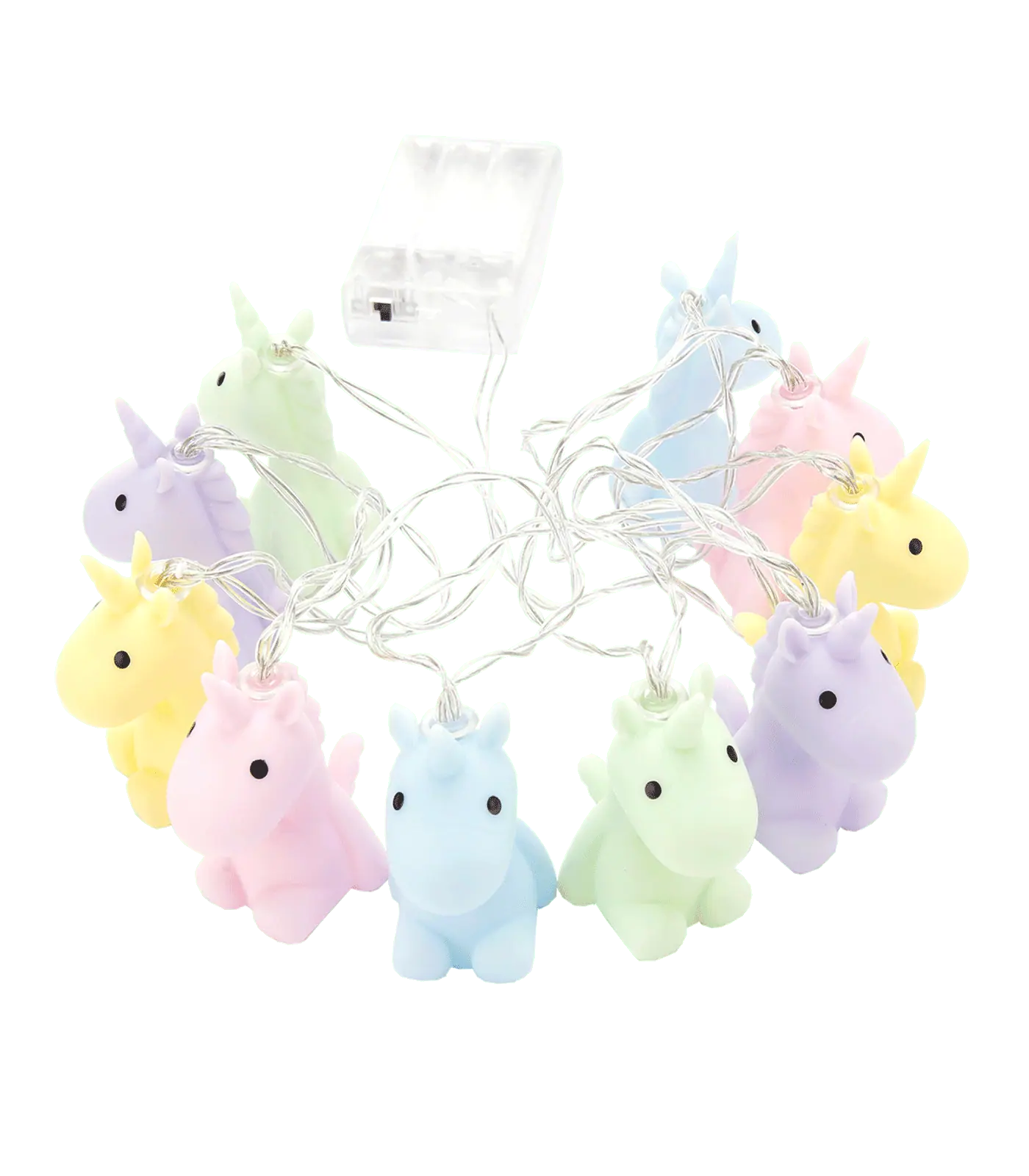 Filo di luci LED con unicorni