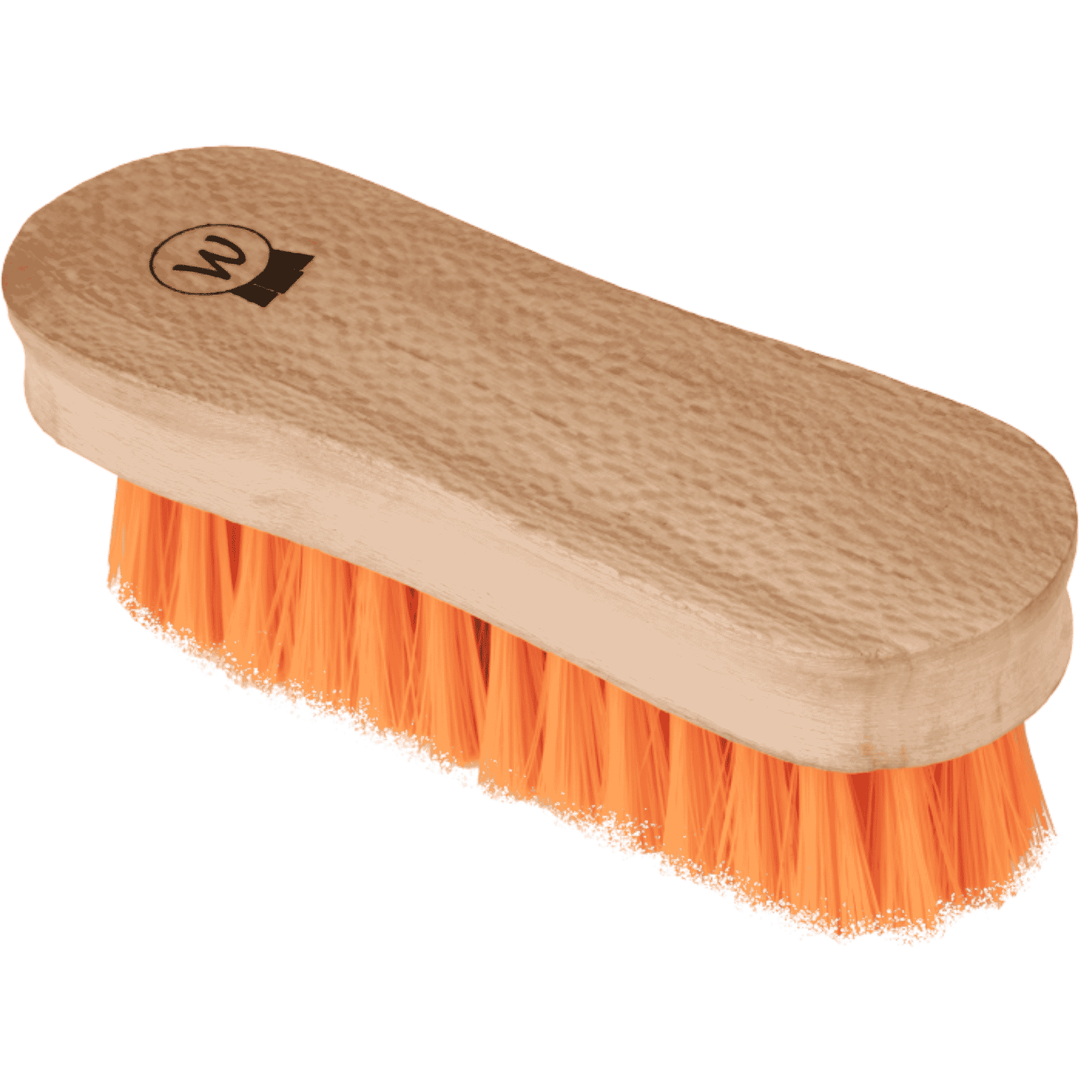 Waldhausen Brosse tête Colorcare, douce, orange, dos en bois naturel
