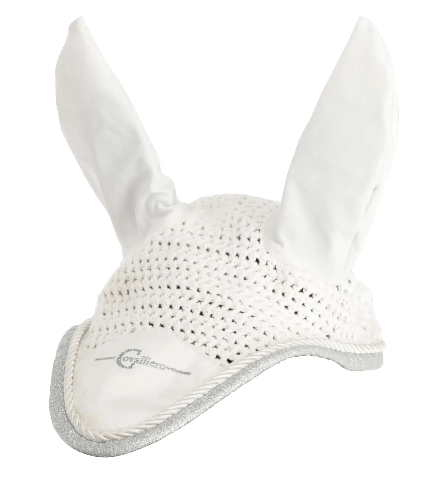 Covalliero Fliegenhaube Empara Cob/Full, gehäkelt, mit Glitzerapplikationen, Cob/Full