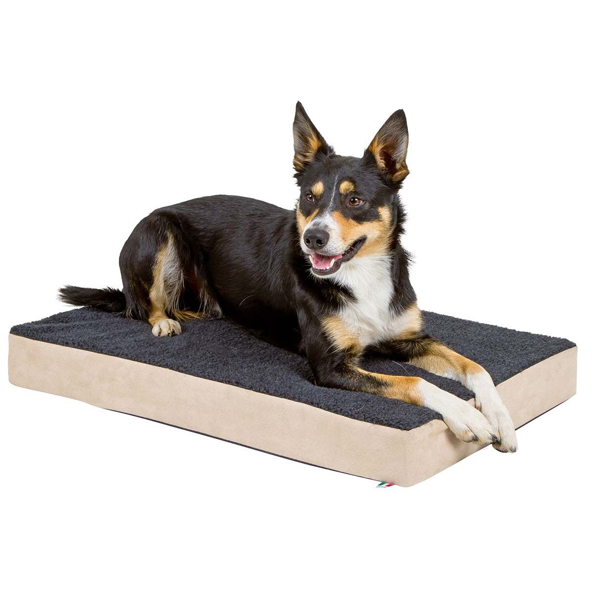 Kerbl Saltea ortopedică pentru câini Memory Foam, bej/antracit, 100 cm
