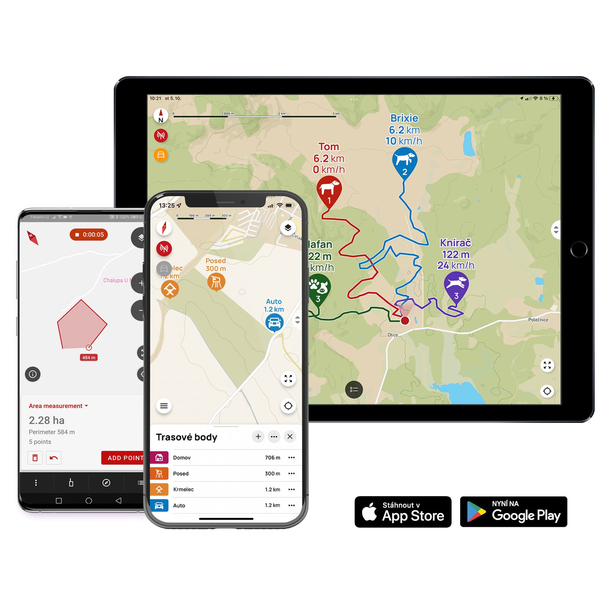 Dogtrace GPS-Halsband X30 med appfunktion, användningsexempel