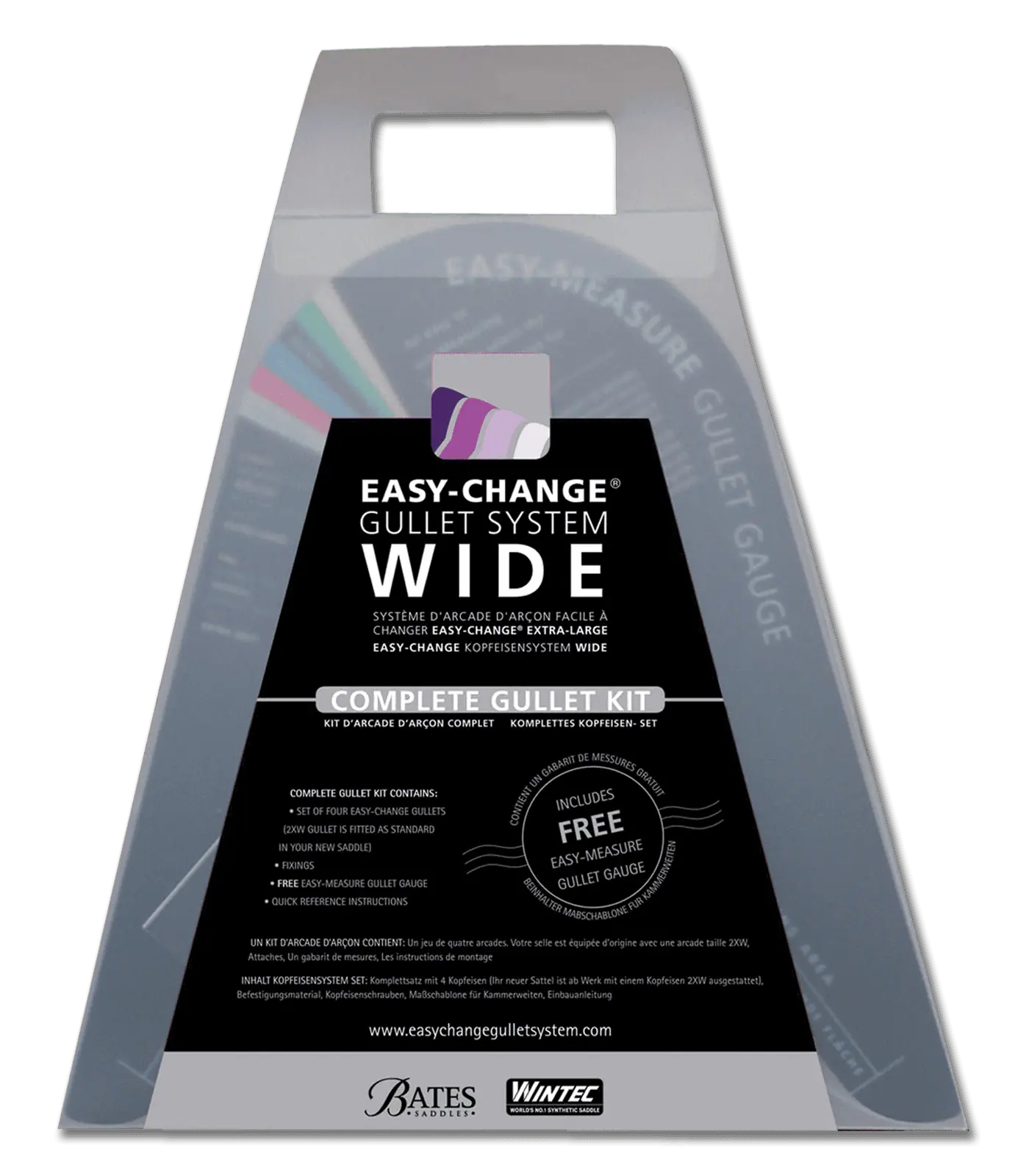 WINTEC EASY-CHANGE Gullet Plate Kit, wide, 4 gullet plates with gauge, packaging