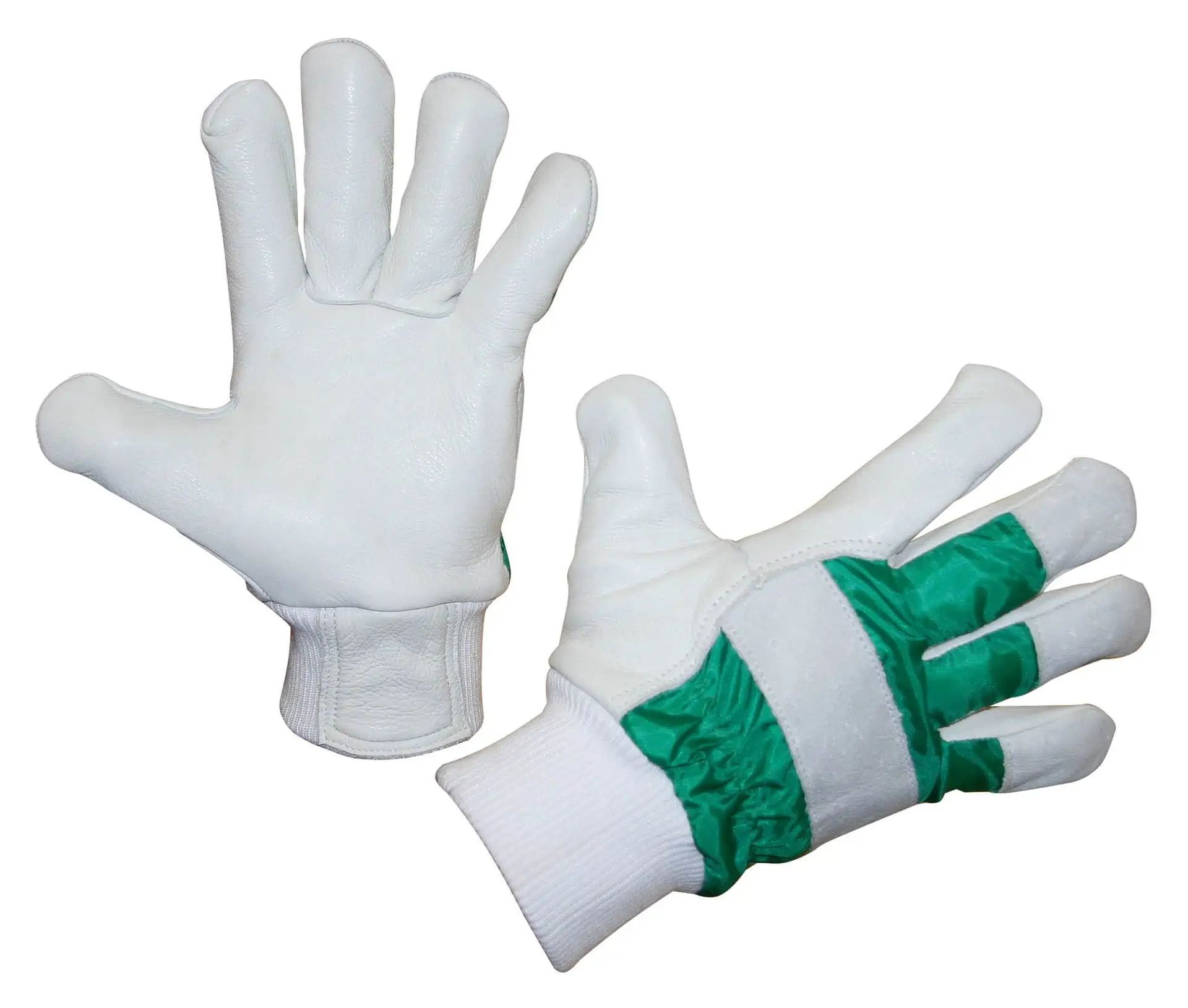 Kerbl Gants d'hiver Wood II en cuir de chèvre à manchette tricotée