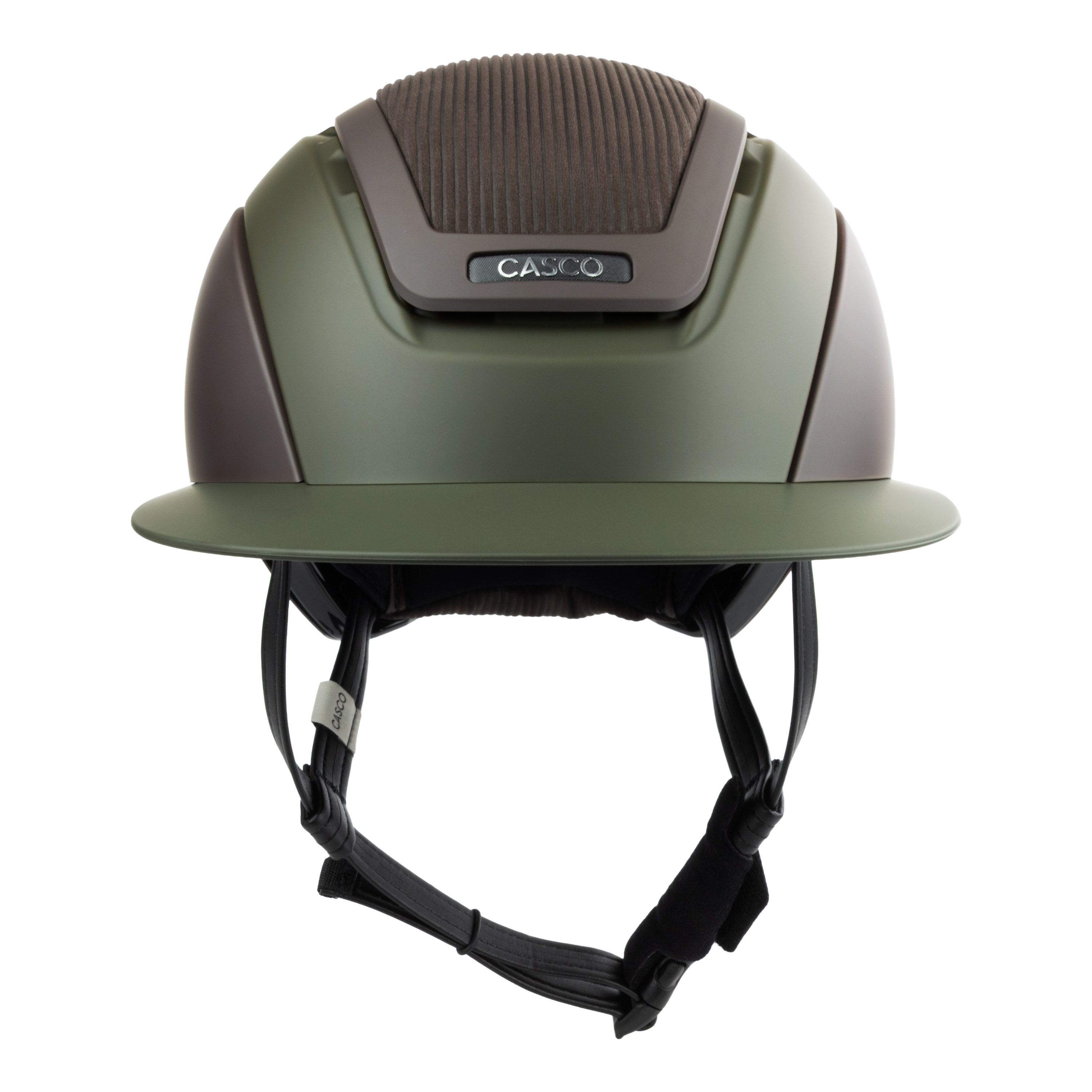Casco ELITE Cottage Everwood casque d'équitation brun-olive, vue de face