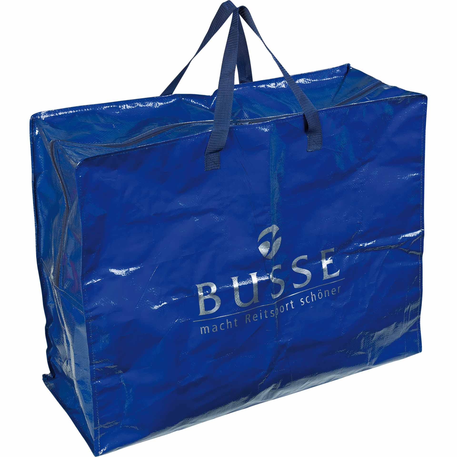 BUSSE Borsa BIG blu navy, spaziosa, 75 x 60 x 30 cm, per coperte e sottosella