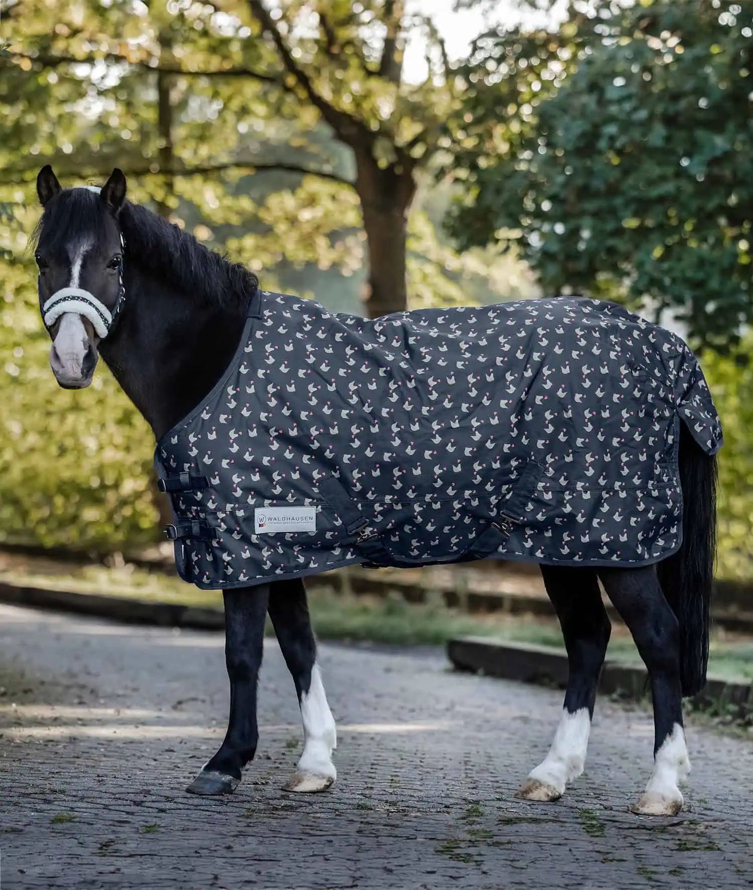 Waldhausen Couverture d'extérieur Lucky Fleece, imperméable, bleu nuit, 95 cm
