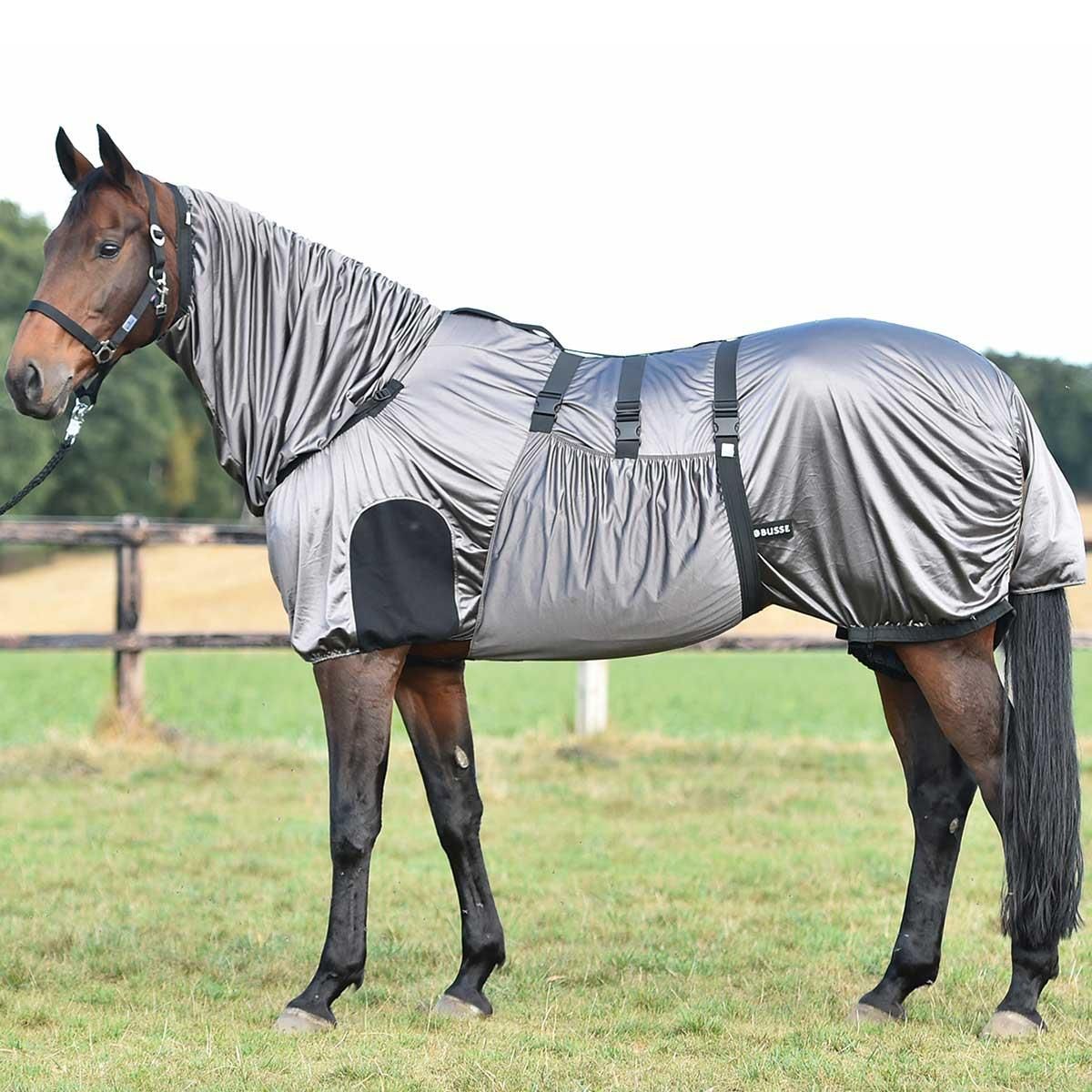 BUSSE Couverture anti-eczéma STRONG pour chevaux atteints de dermite estivale, argenté 85