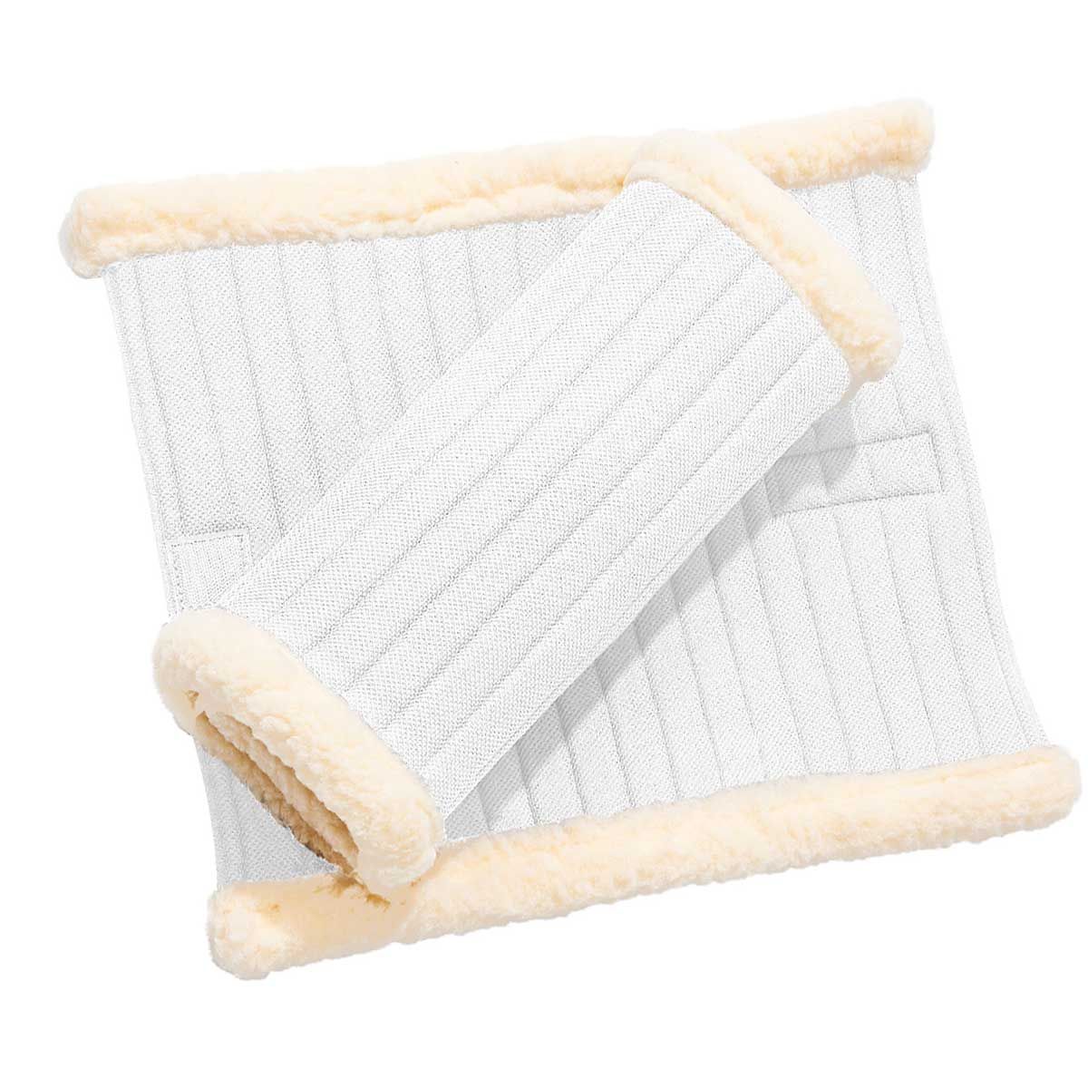 BUSSE fásli alátét KLETT-FUR, műszőrme szegély & tépőzár, fehér 45 x 45 cm