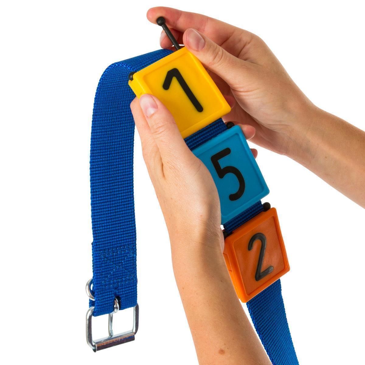 Kerbl numéro de collier Duo à un chiffre, lot de 6, chiffre 1 jaune