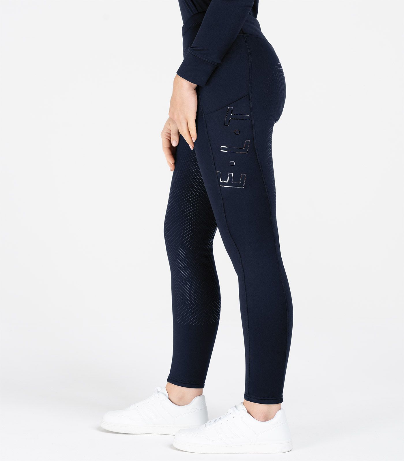 ELT Rica termo ridtights med helsilikon, teddyfodrade, djupblå 116