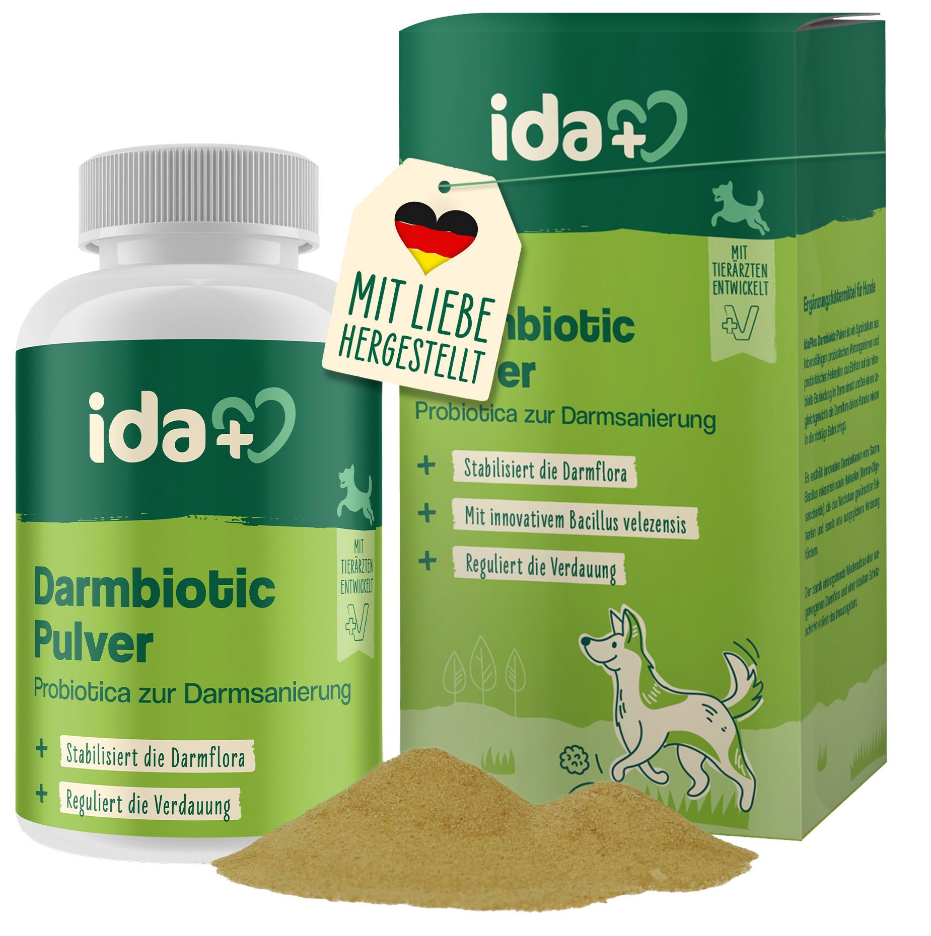 Probiotikpulver, Darmflora, Hundeergänzung, Verdauungsgesundheit, Tiergesundheit