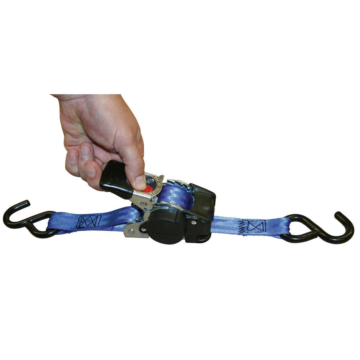 Kerbl Automatic Lashing Strap 1.8 m x 25 mm S-Hook, Blue