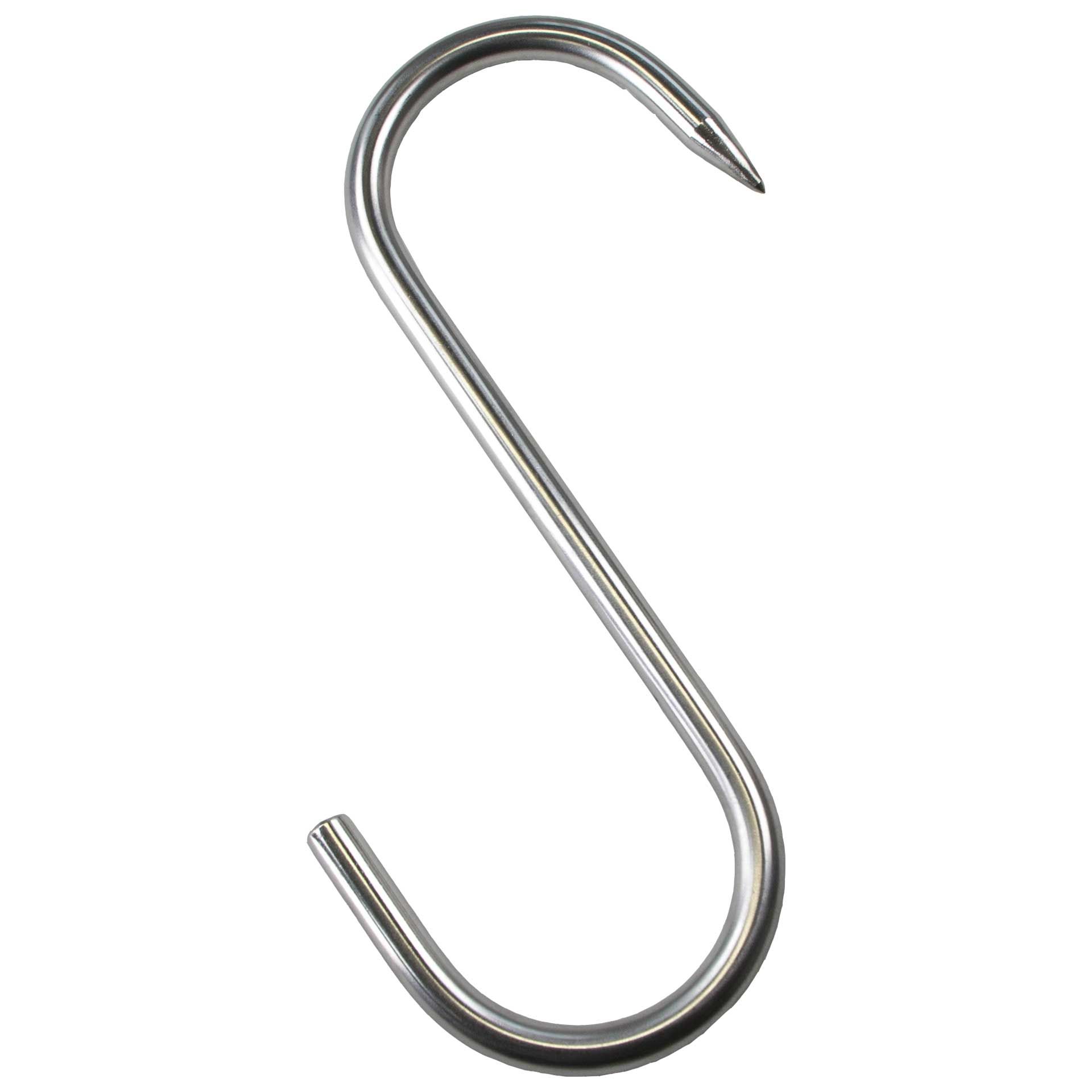 Gancio metallico lucido a forma di S