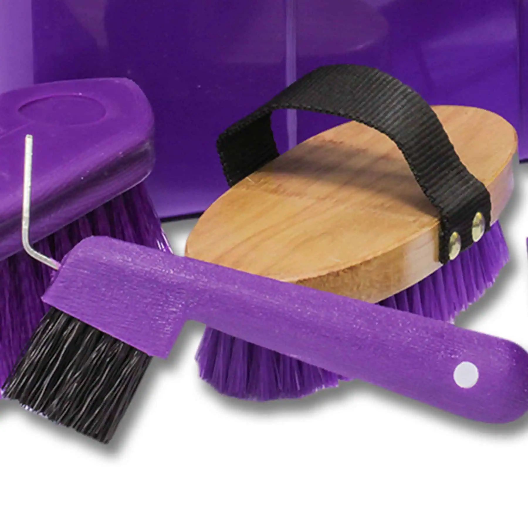 Waldhausen Grooming Box, complete horse care set with carry handle, set