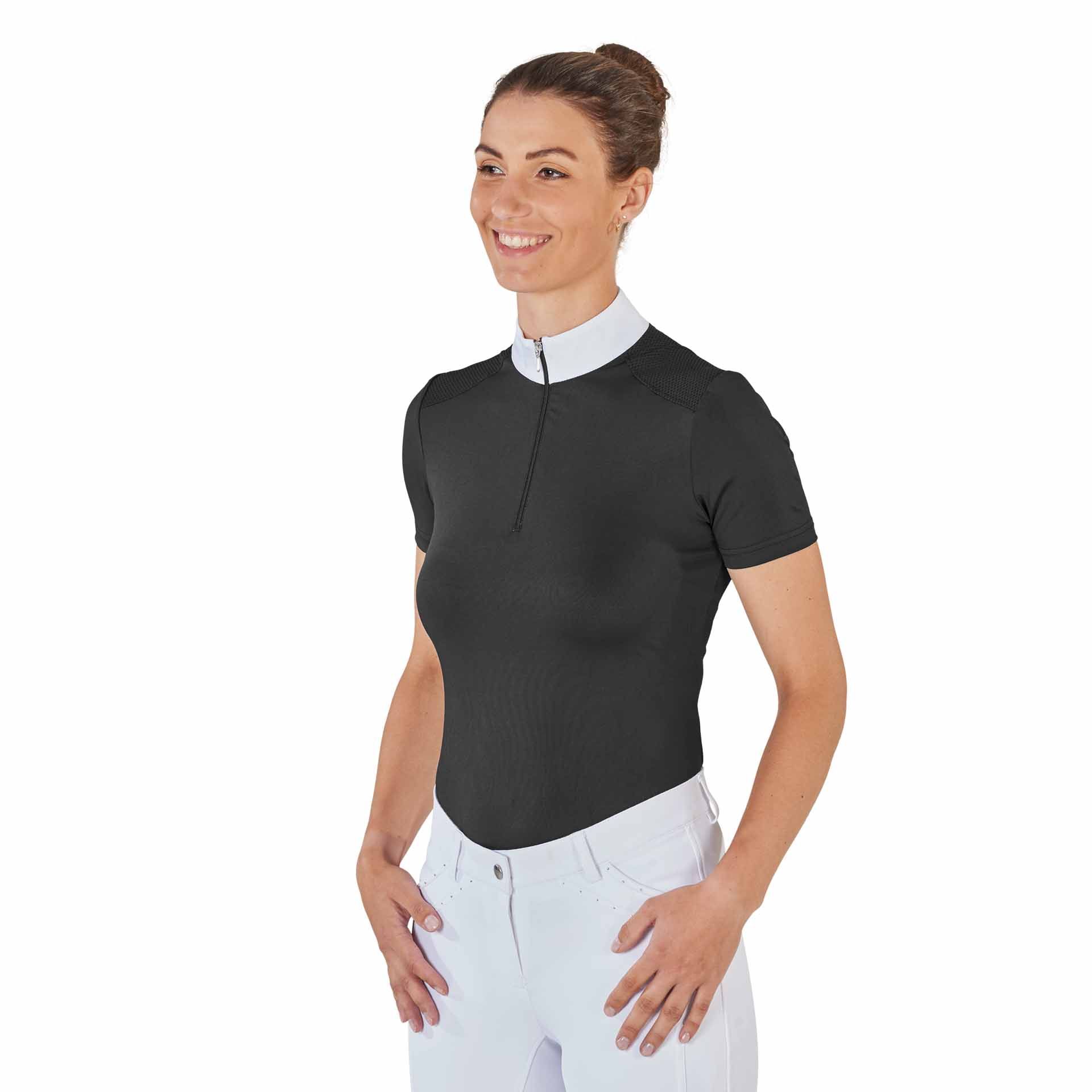 T-shirt de concours BUSSE ZAMORA, respirant avec inserts mesh, XL, Noir